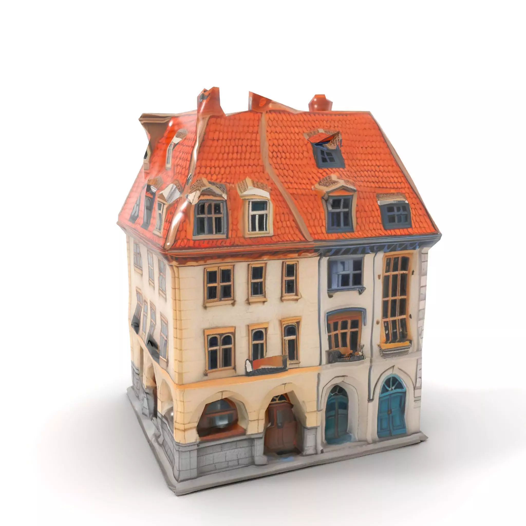Charming Vintage Building model pack Low-poly 3D model_9