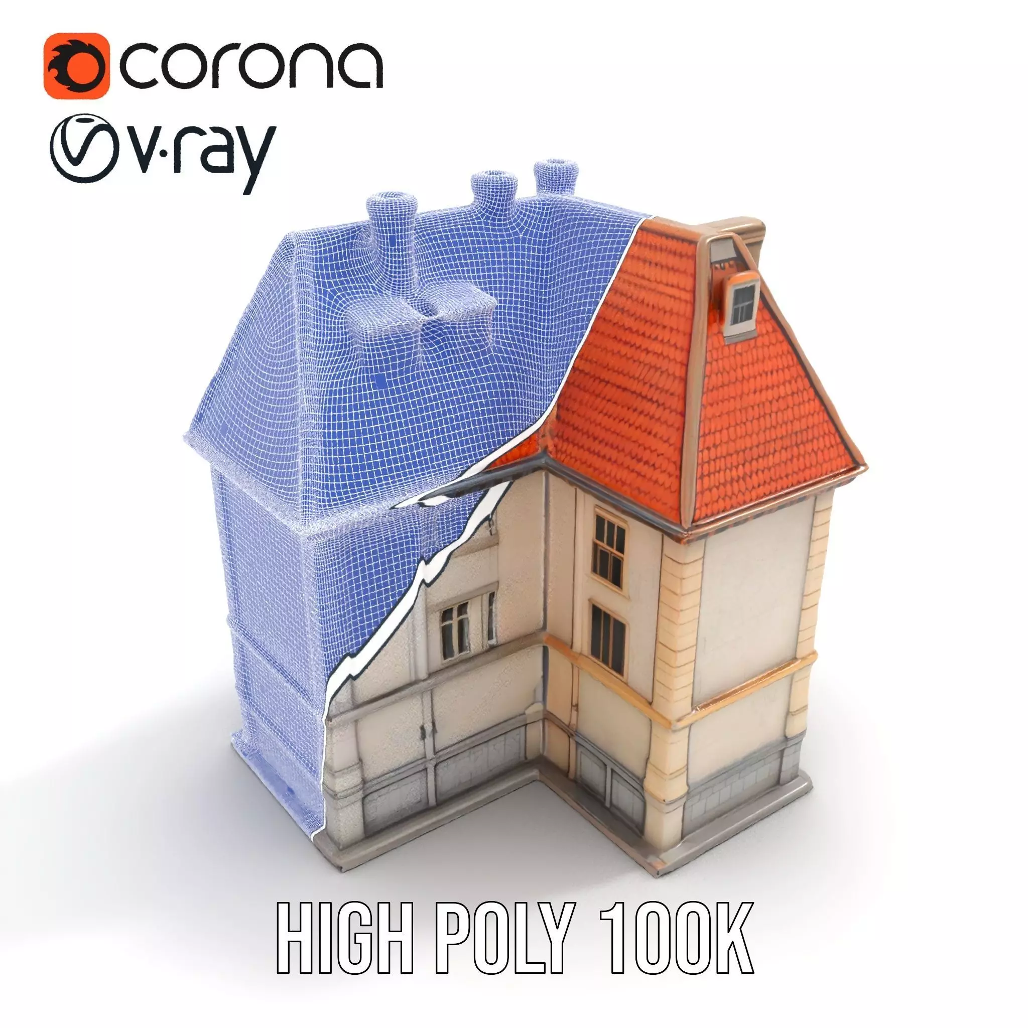 Charming Vintage Building model pack Low-poly 3D model_23