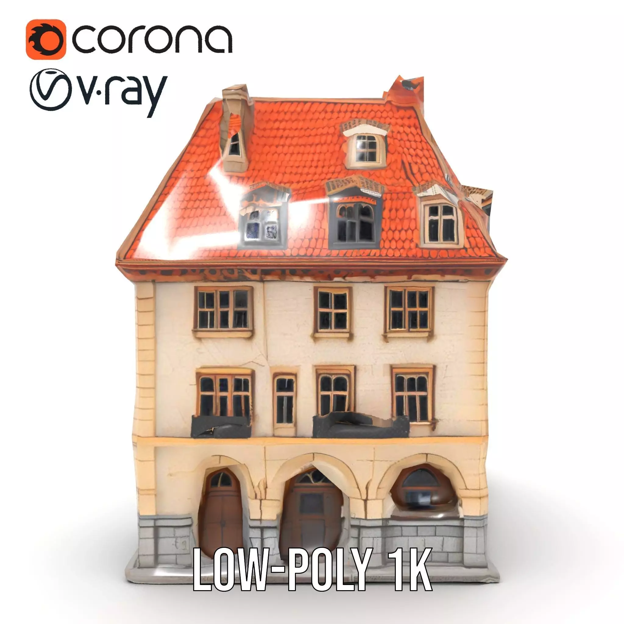 Charming Vintage Building model pack Low-poly 3D model_19