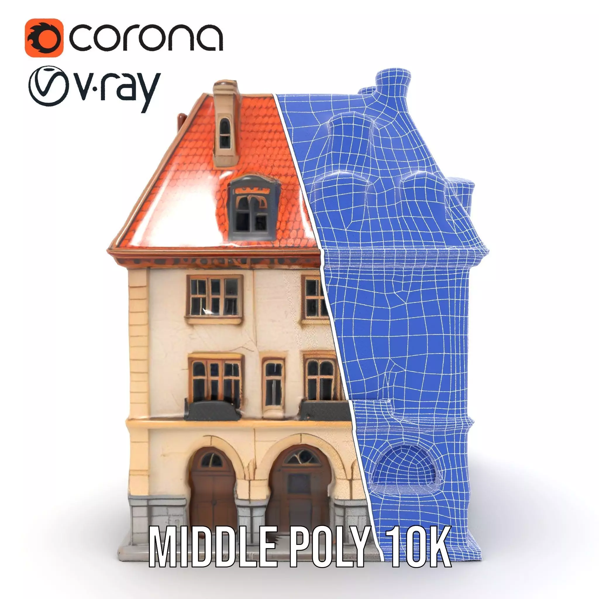 Charming Vintage Building model pack Low-poly 3D model_21