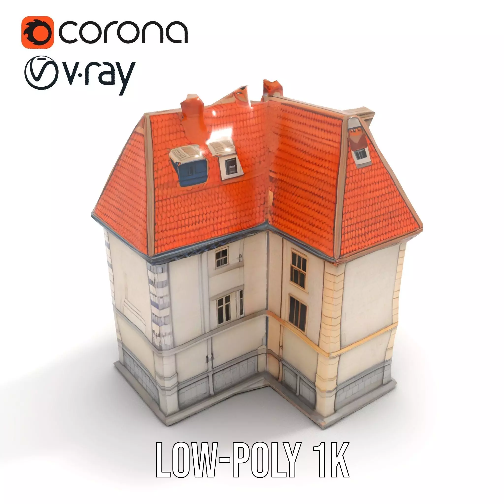 Charming Vintage Building model pack Low-poly 3D model_7