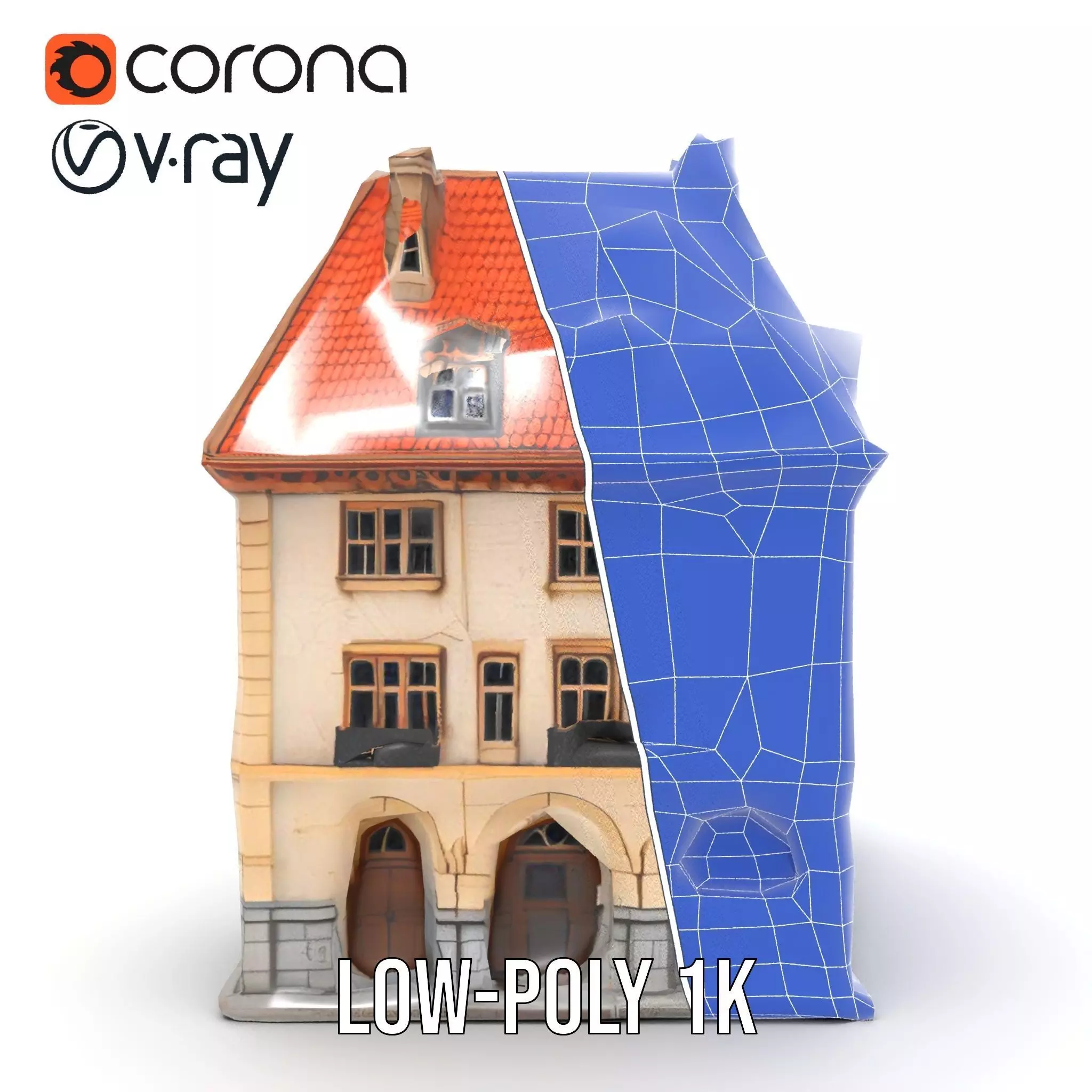 Charming Vintage Building model pack Low-poly 3D model_31