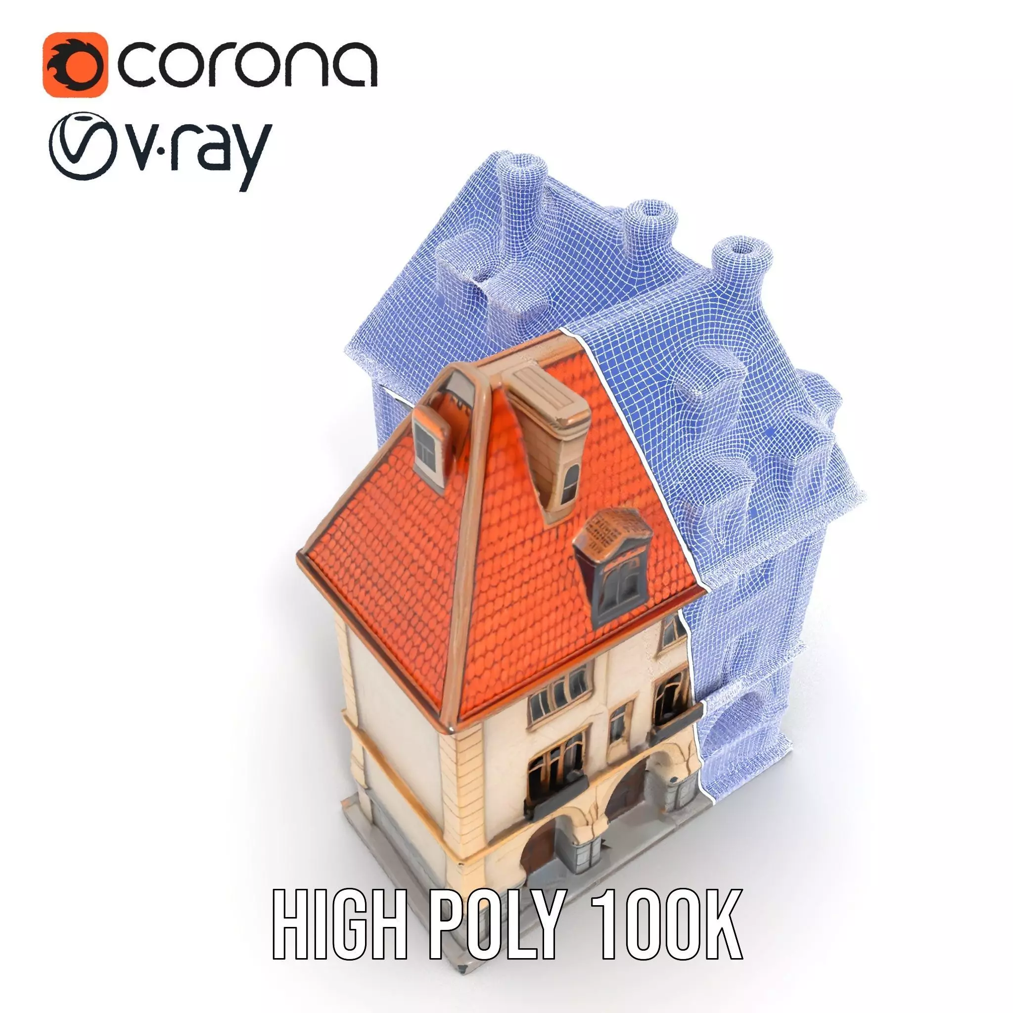 Charming Vintage Building model pack Low-poly 3D model_32