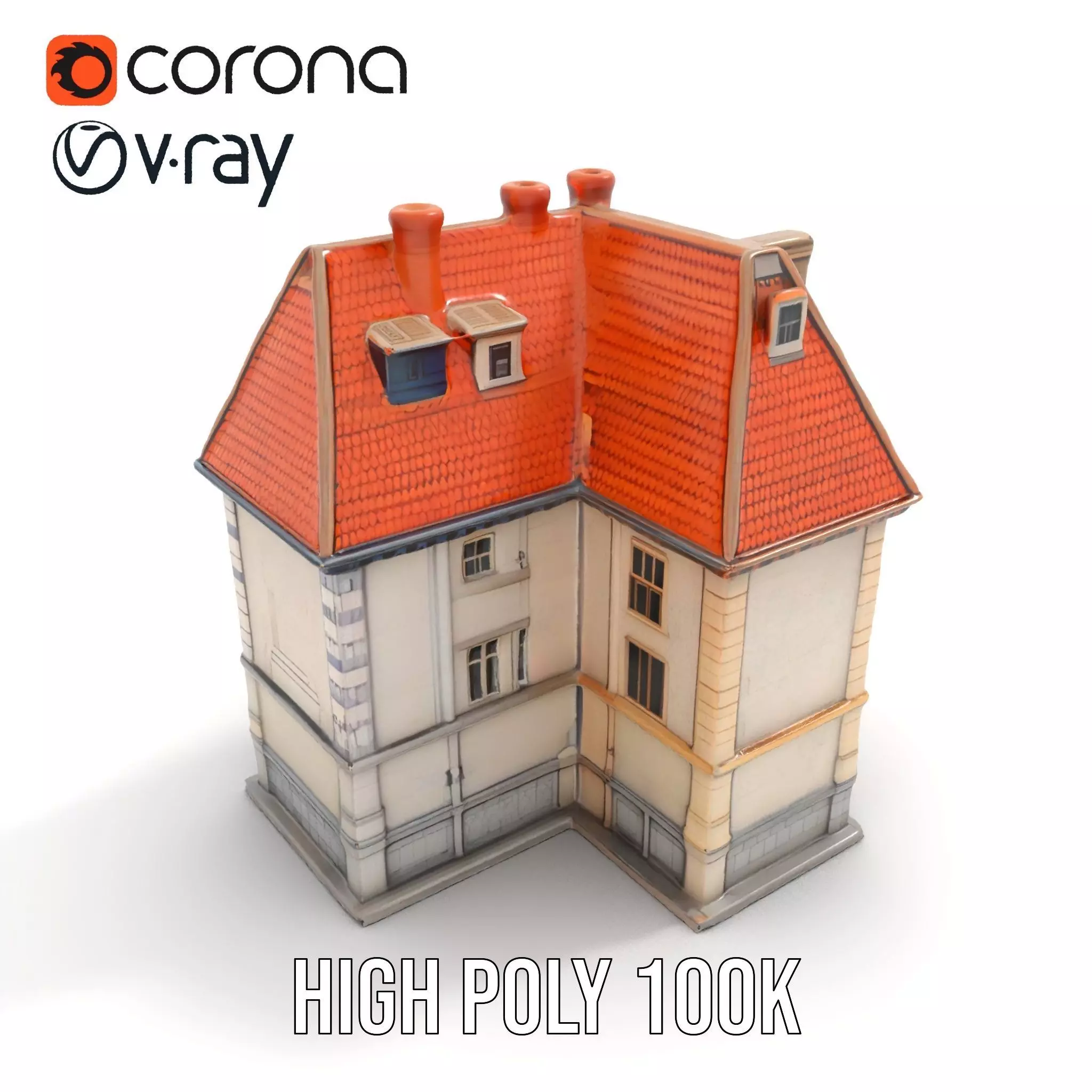 Charming Vintage Building model pack Low-poly 3D model_17