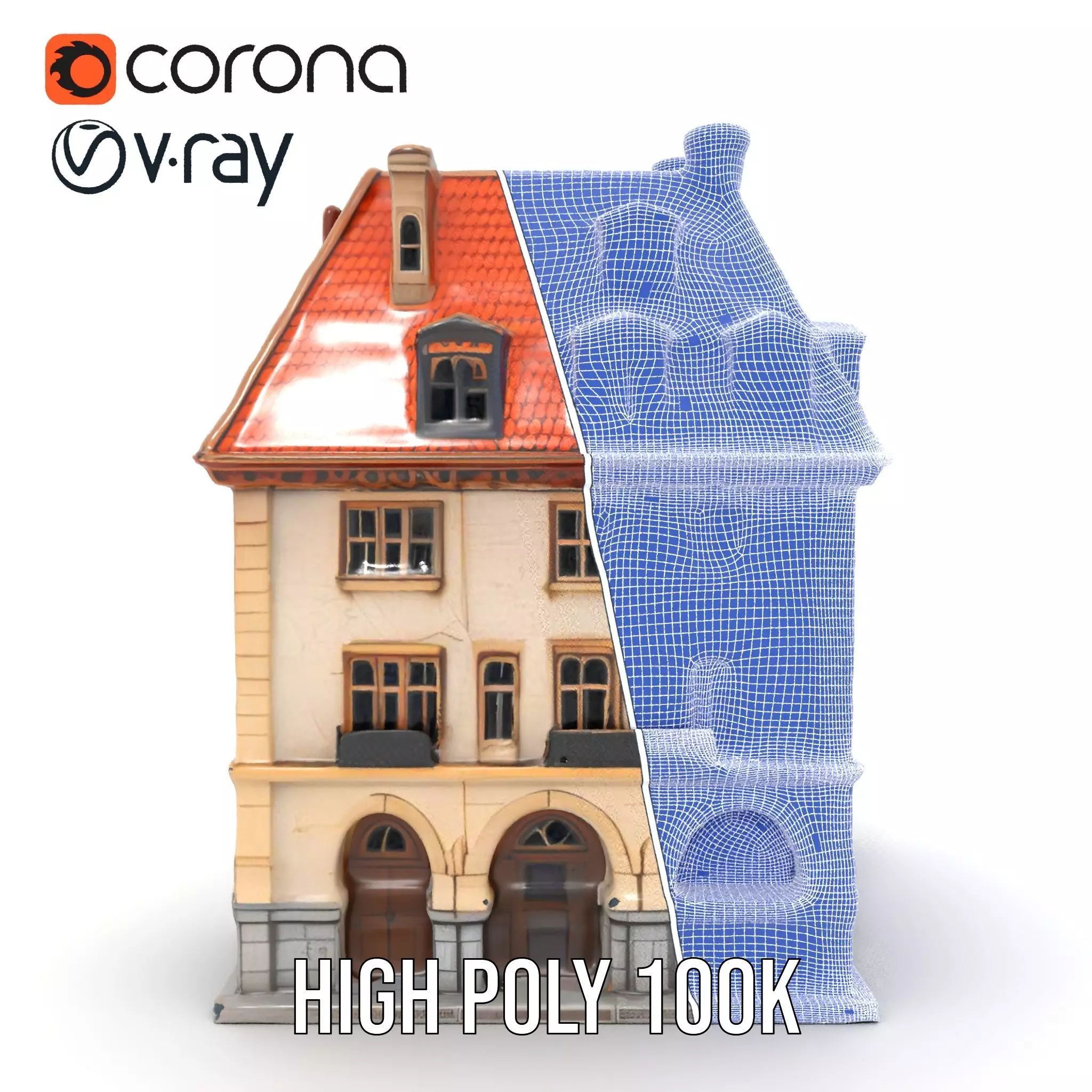 Charming Vintage Building model pack Low-poly 3D model_33