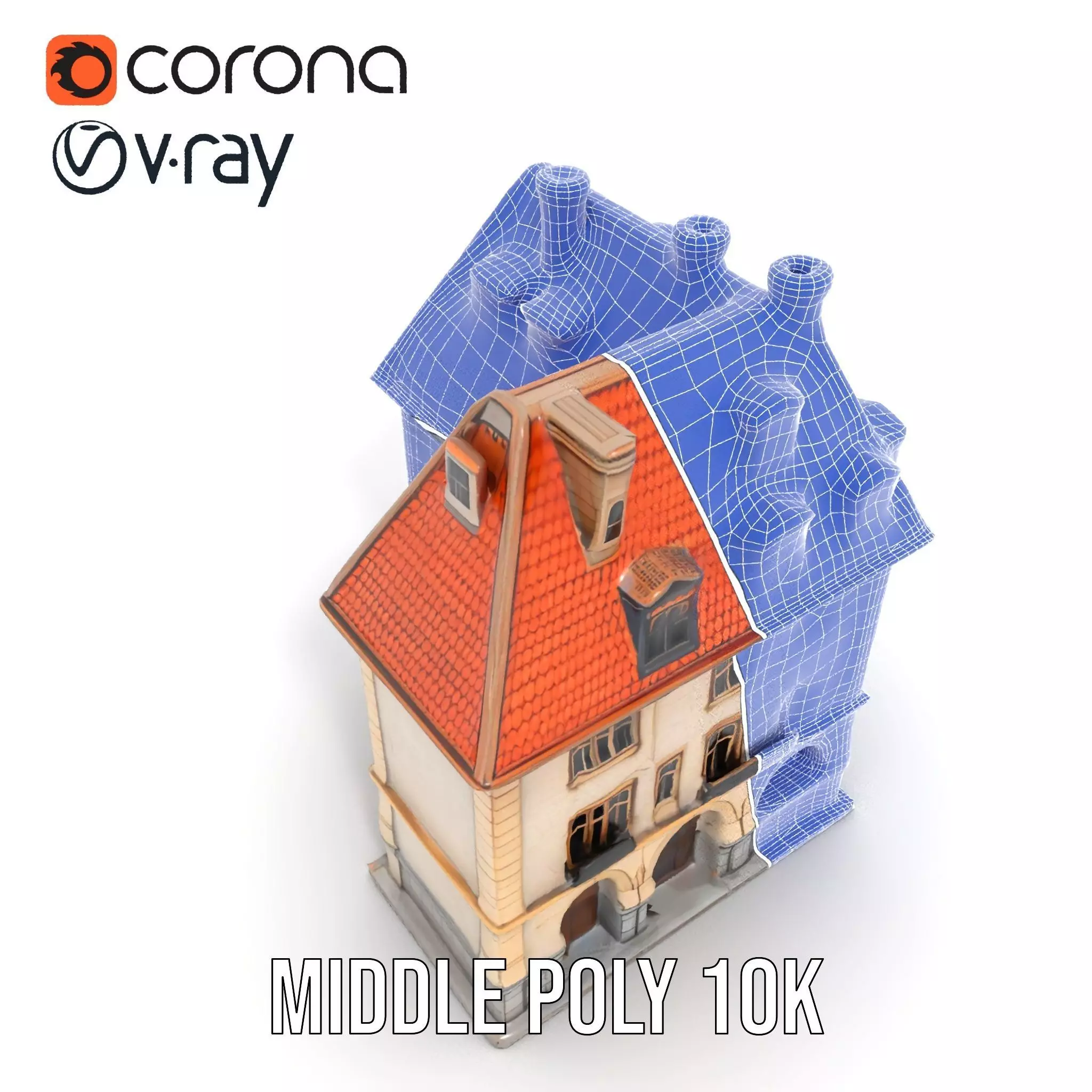 Charming Vintage Building model pack Low-poly 3D model_27