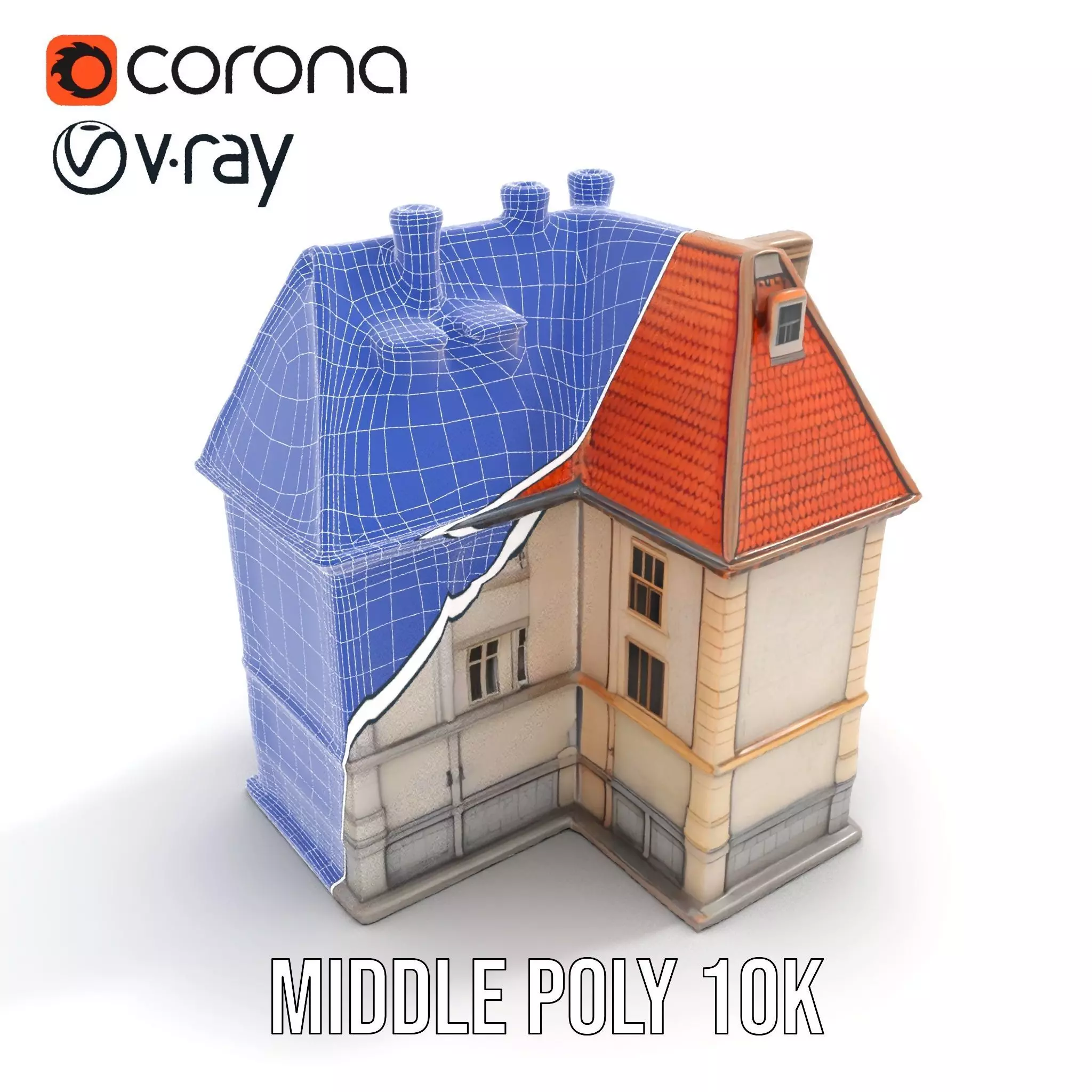 Charming Vintage Building model pack Low-poly 3D model_15