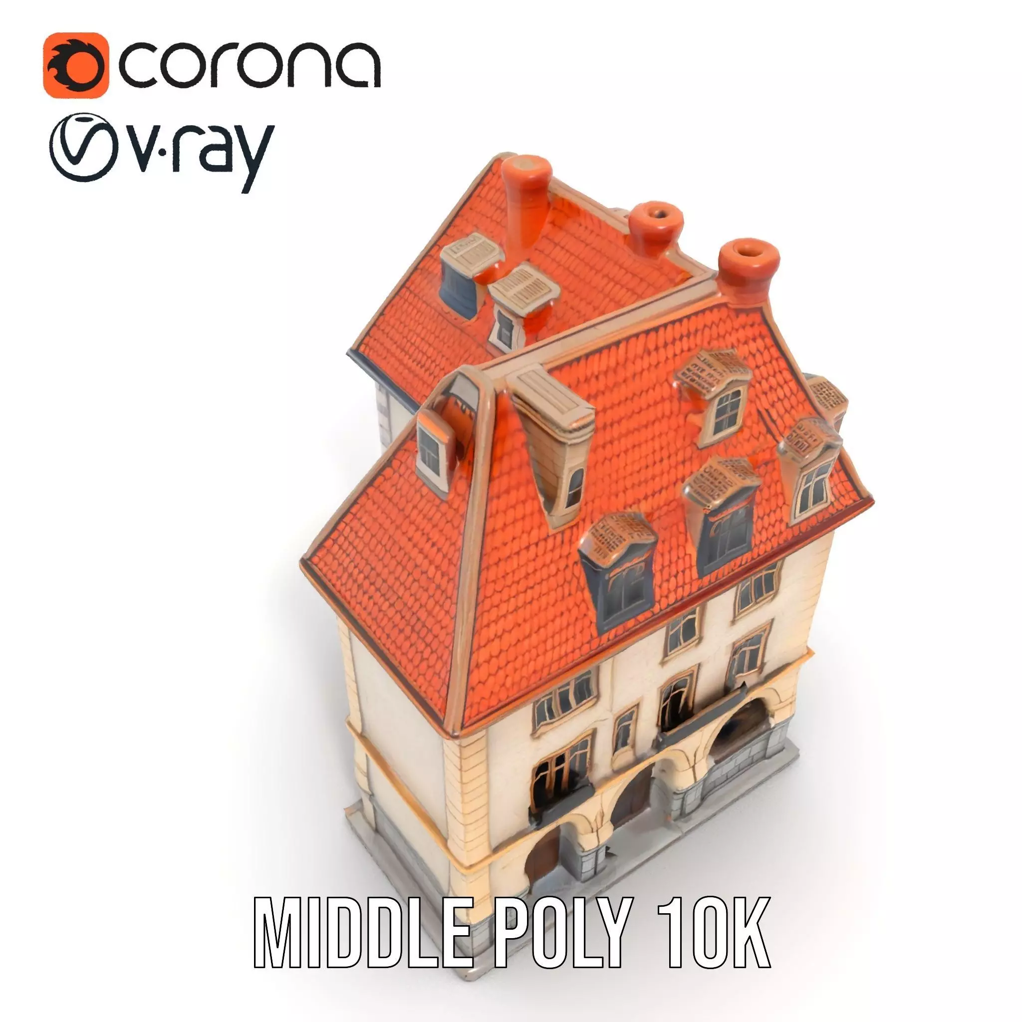 Charming Vintage Building model pack Low-poly 3D model_11