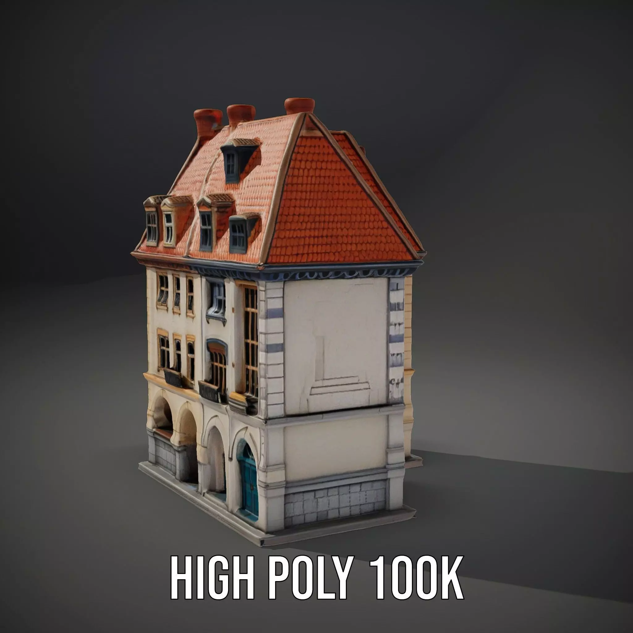 Charming Vintage Building model pack Low-poly 3D model_10
