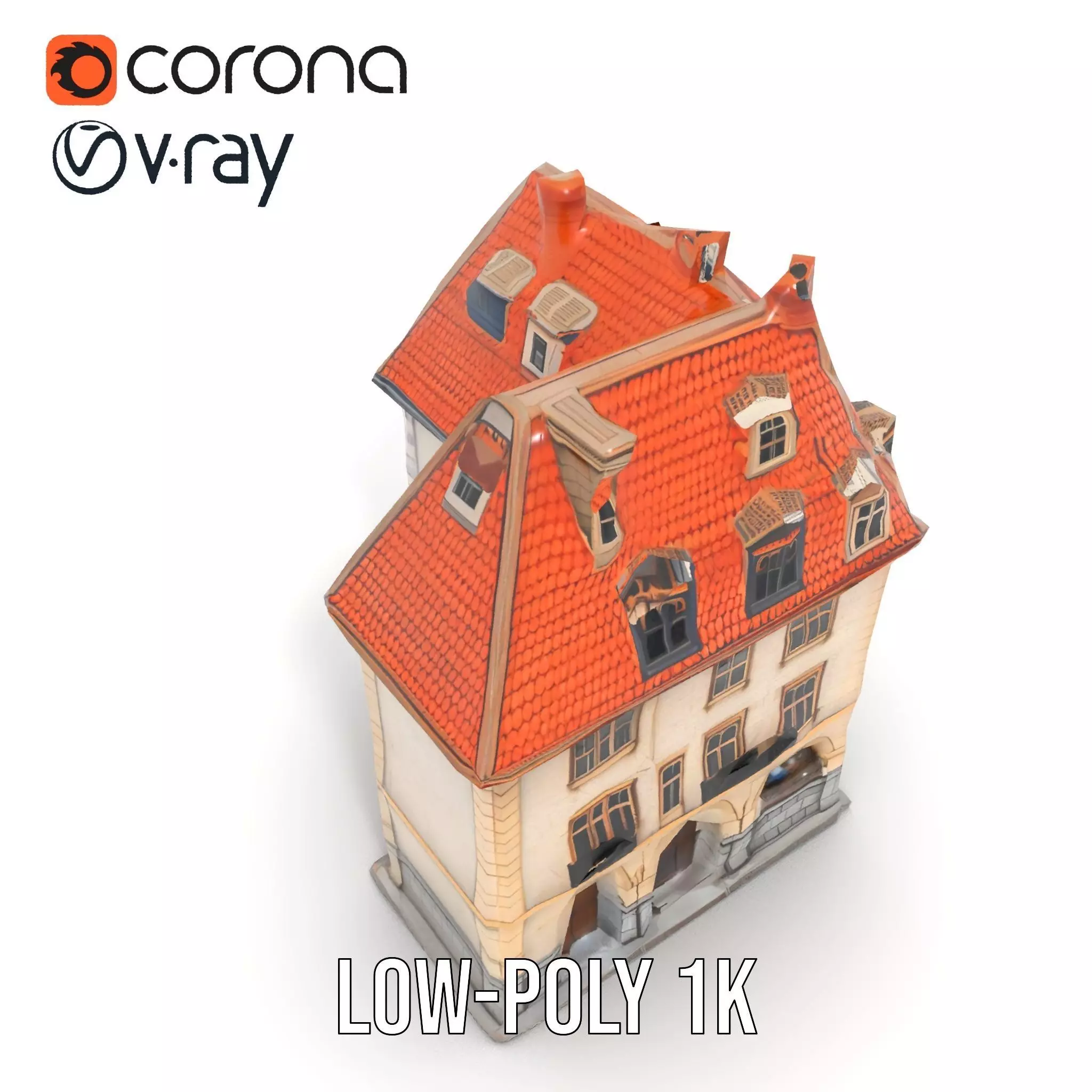 Charming Vintage Building model pack Low-poly 3D model_25