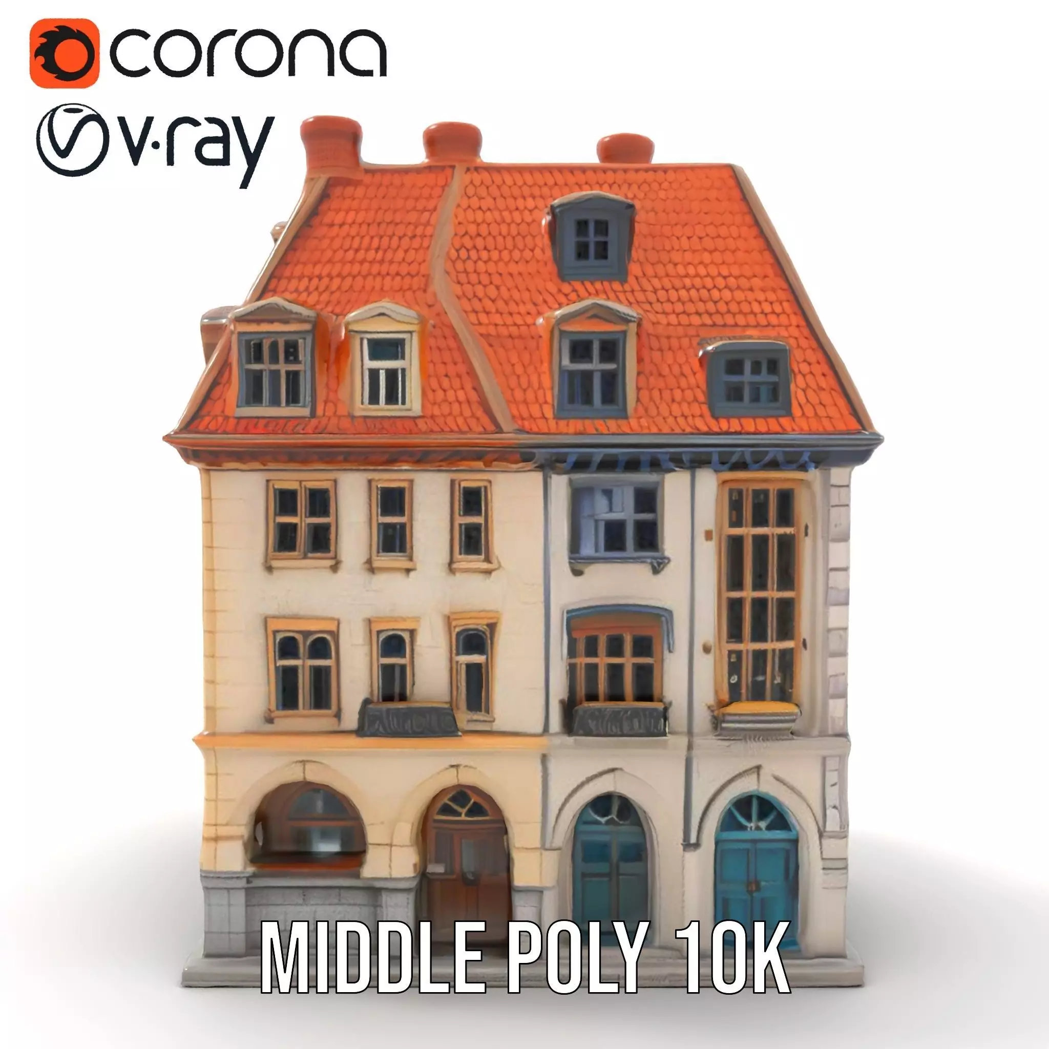 Charming Vintage Building model pack Low-poly 3D model_18
