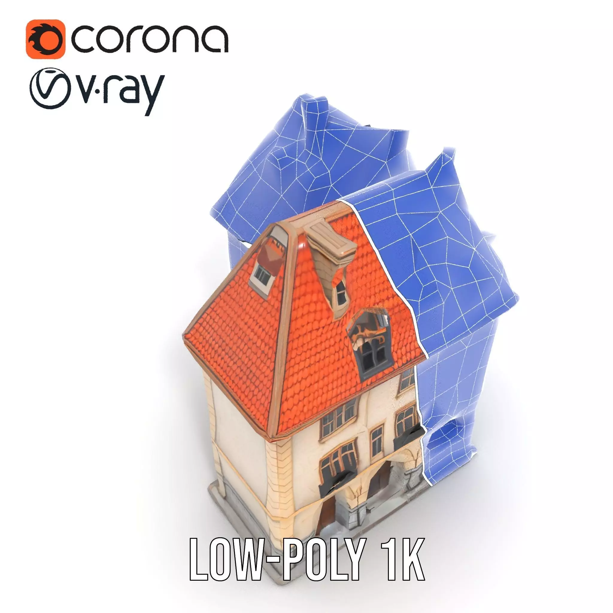 Charming Vintage Building model pack Low-poly 3D model_12