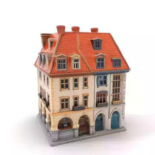 Charming Vintage Building model pack Low-poly 3D model