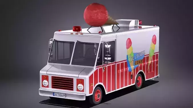 Ice Cream Truck with interior