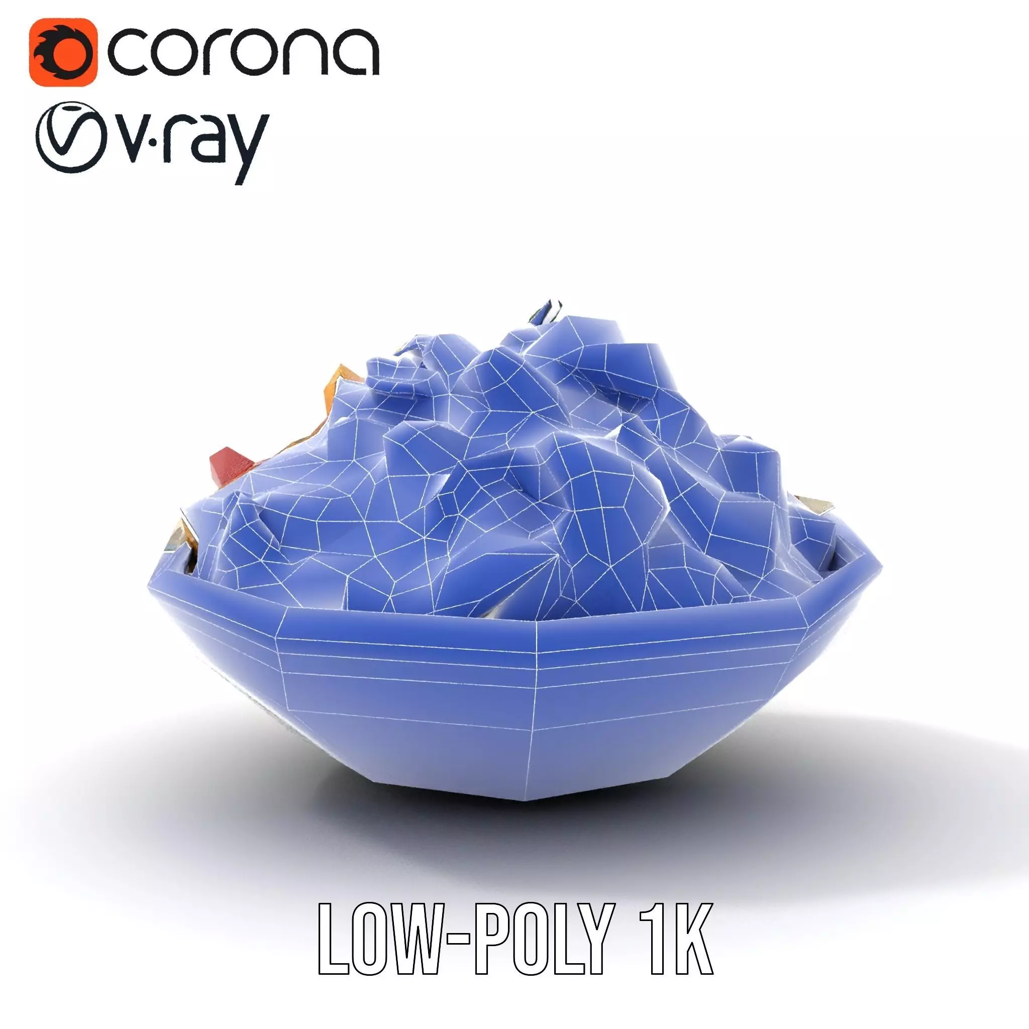 Couscous Salad Bowl model pack Low-poly 3D model_32