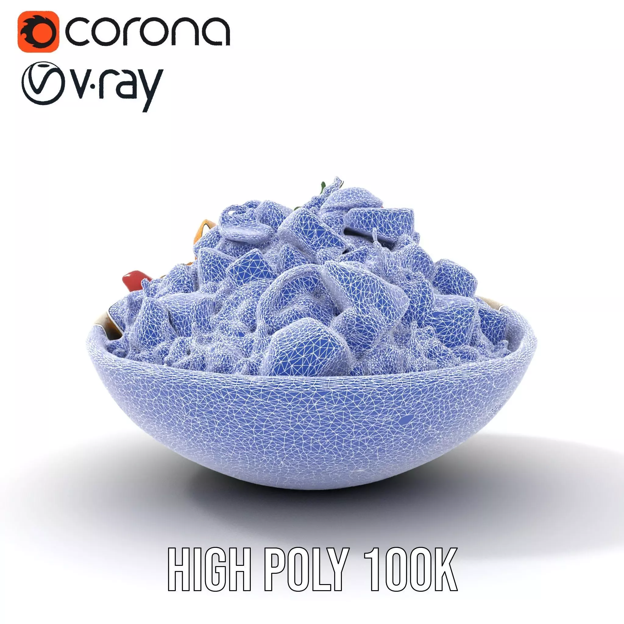 Couscous Salad Bowl model pack Low-poly 3D model_20