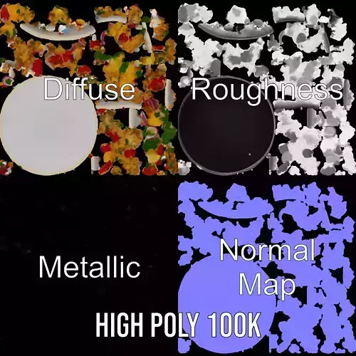 Couscous Salad Bowl model pack Low-poly 3D model 3