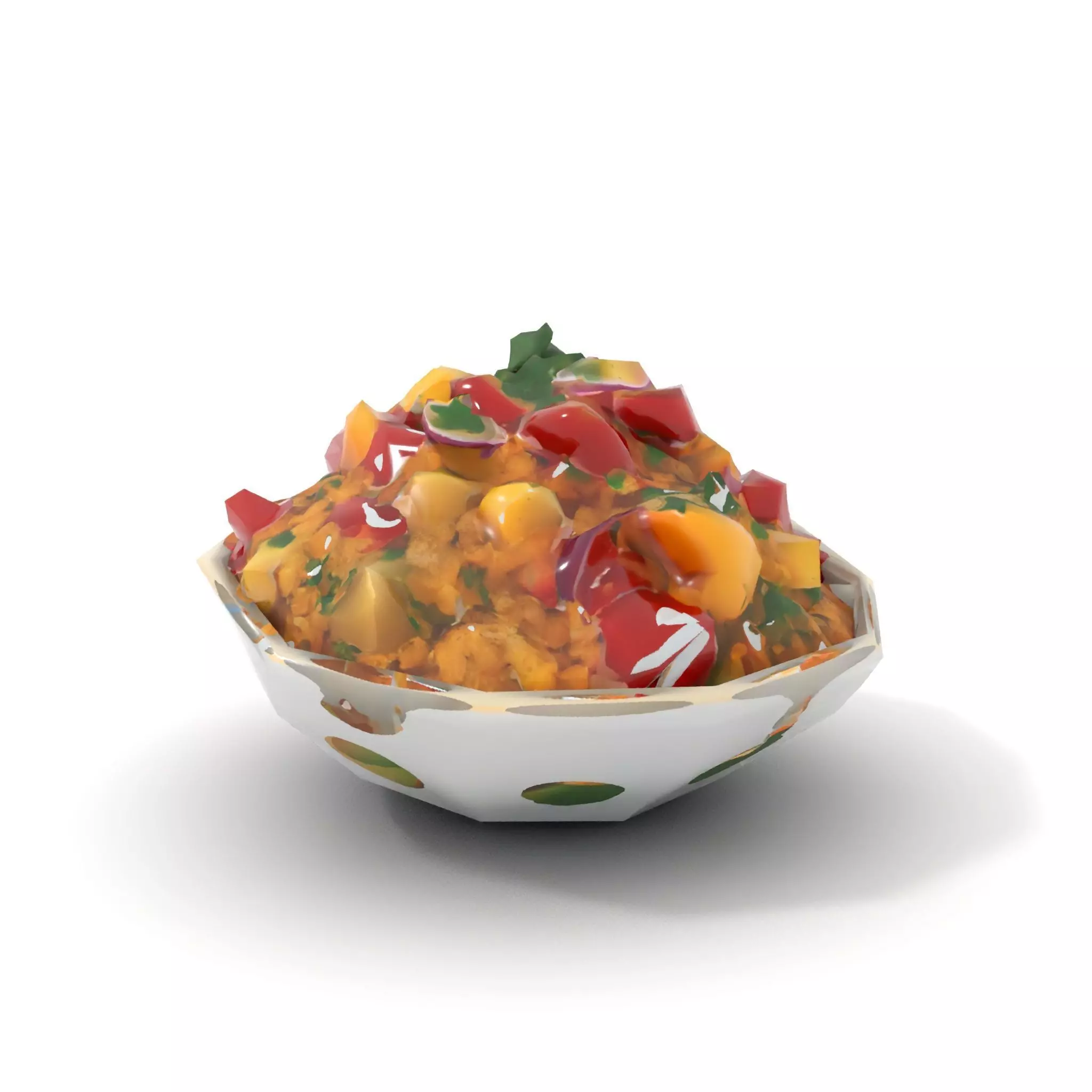 Couscous Salad Bowl model pack Low-poly 3D model_8