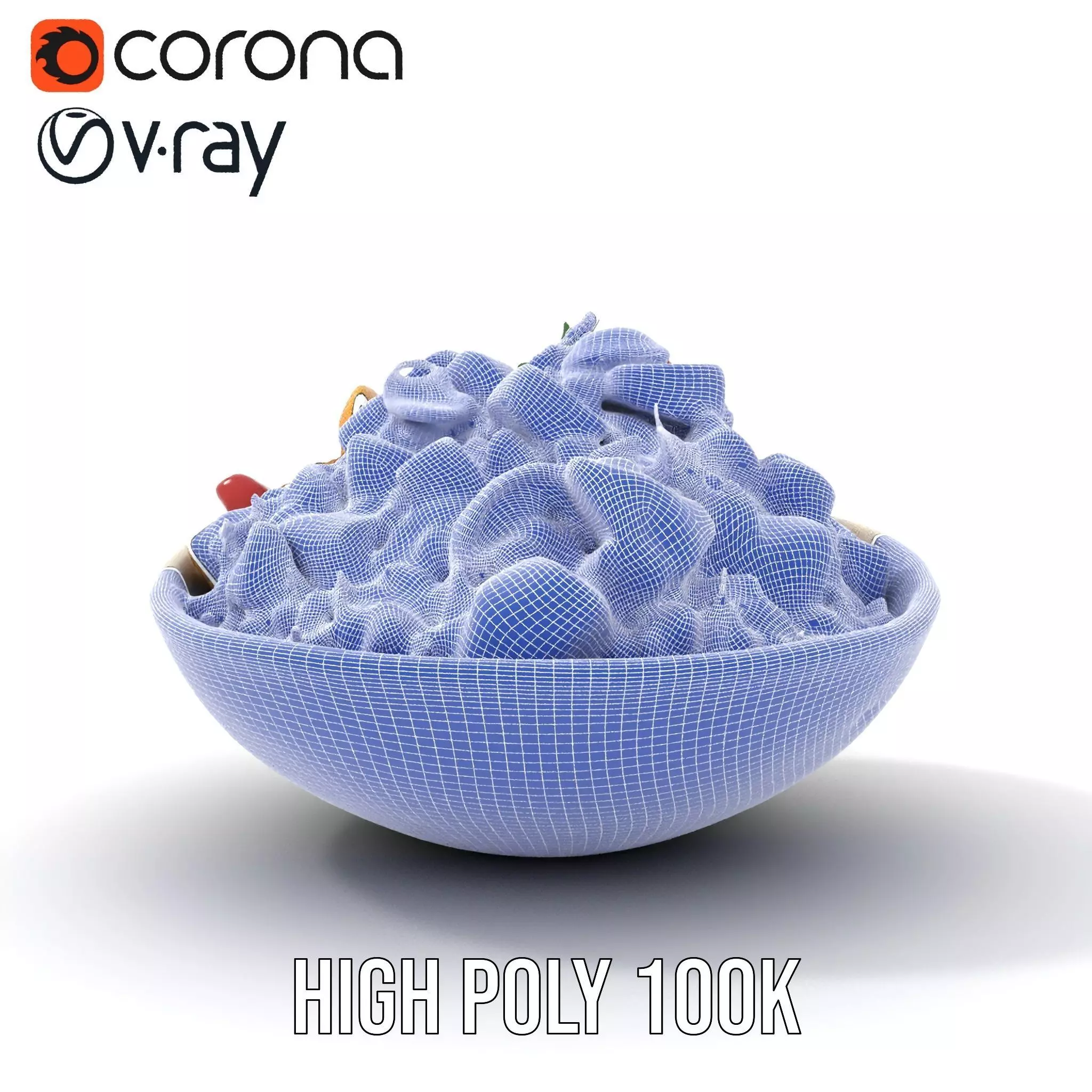 Couscous Salad Bowl model pack Low-poly 3D model_35