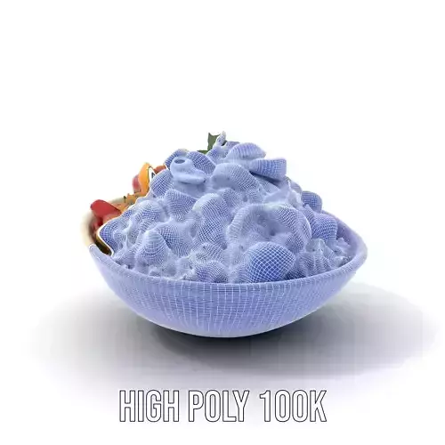 Couscous Salad Bowl model pack Low-poly 3D model 4
