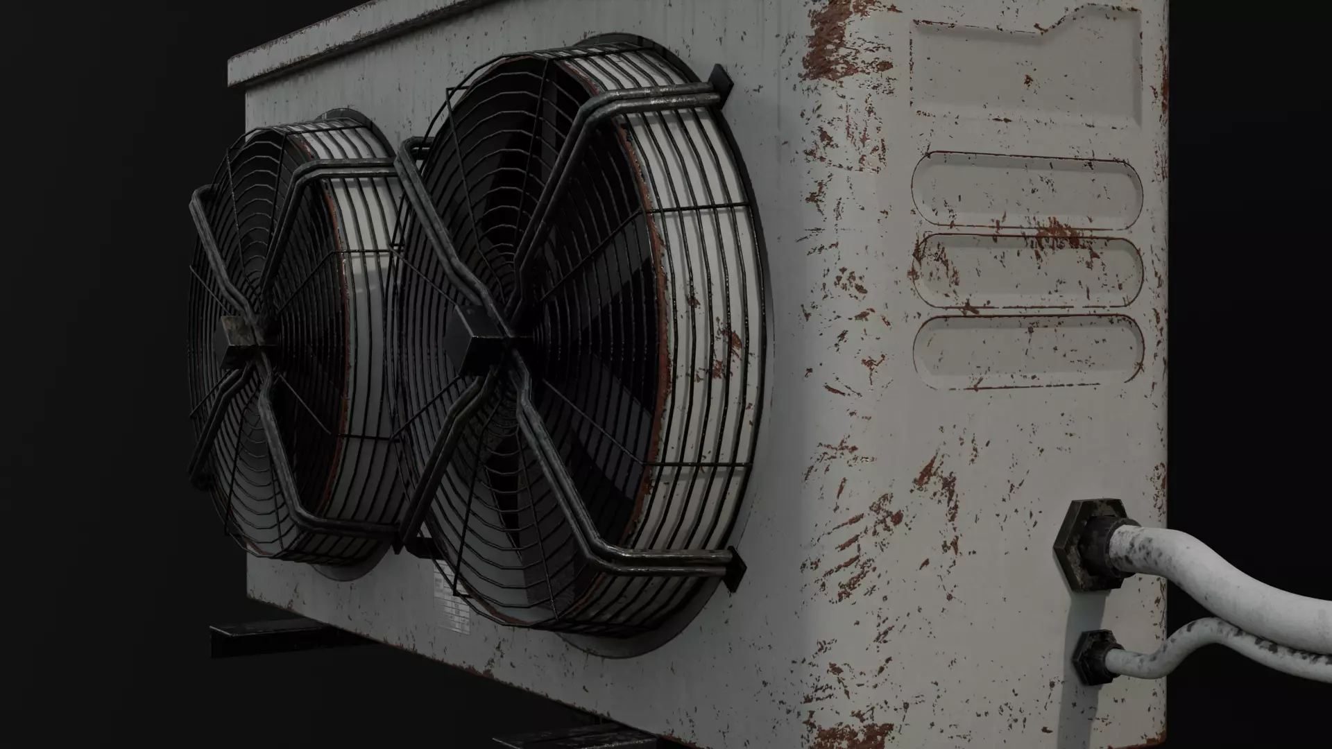 Air Conditioner Low-poly 3D model_1