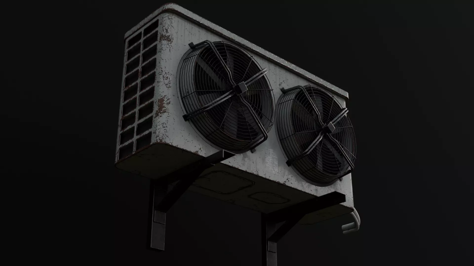 Air Conditioner Low-poly 3D model_2