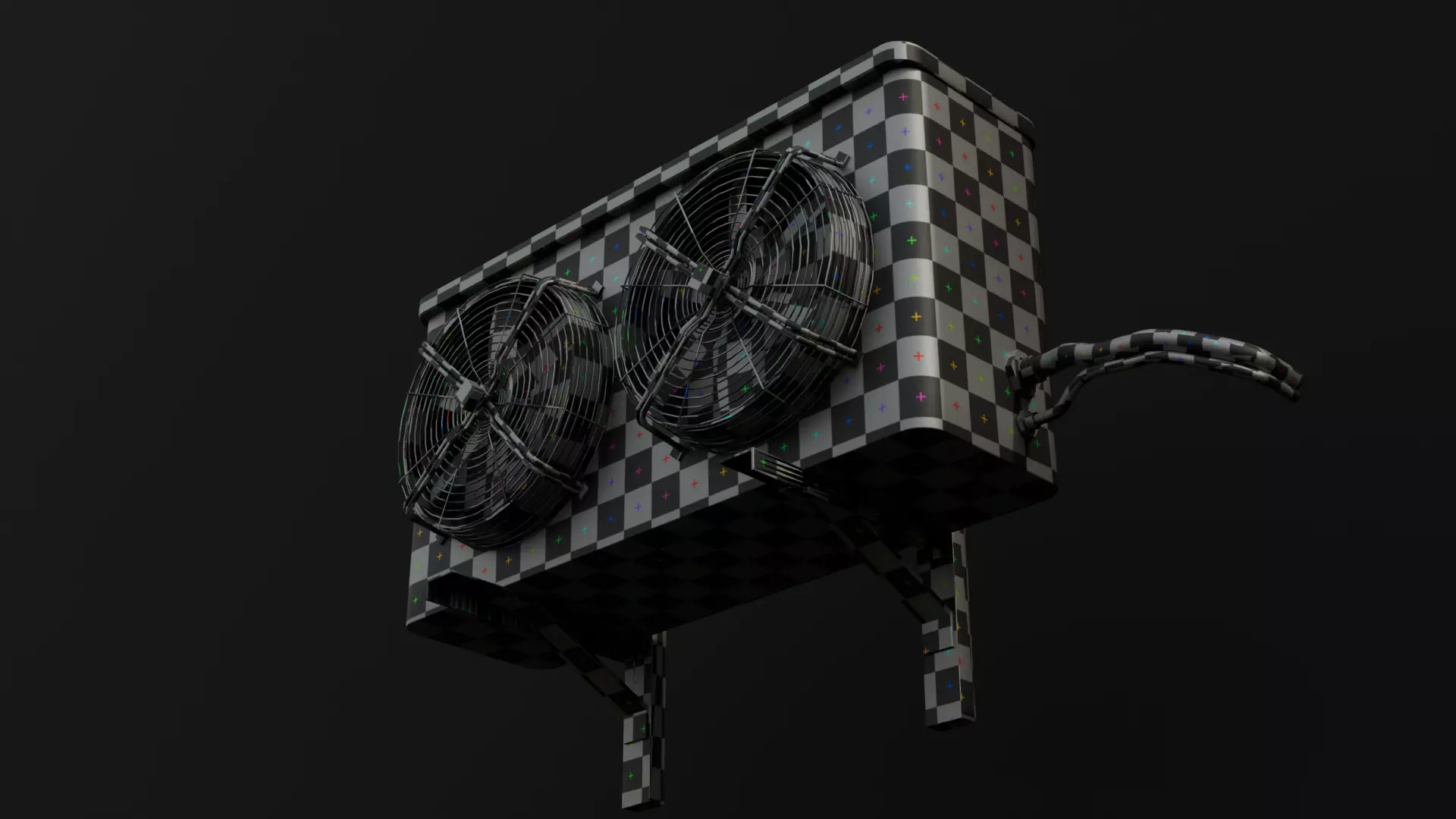 Air Conditioner Low-poly 3D model_5