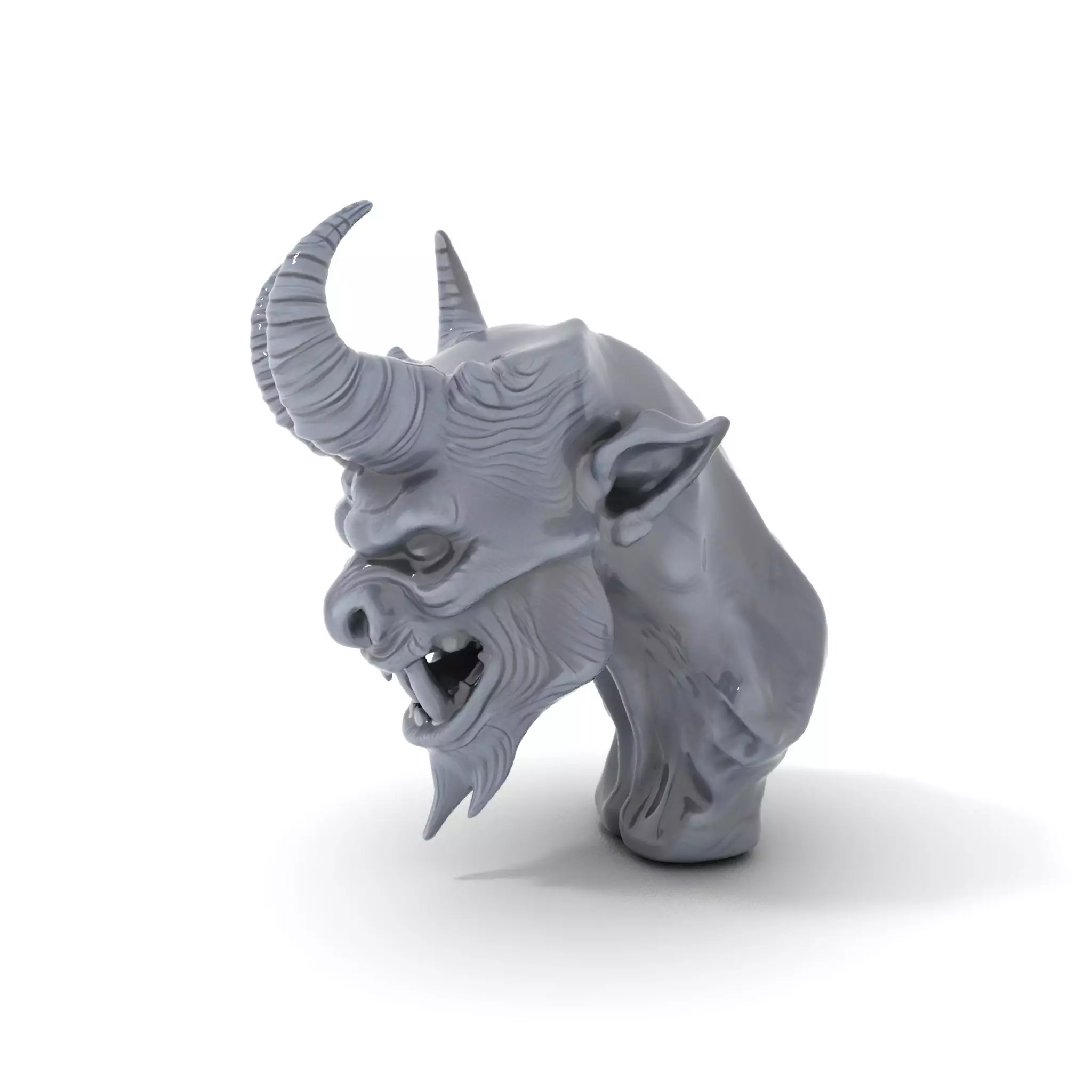 Dark Demon Head model pack Low-poly 3D model_0