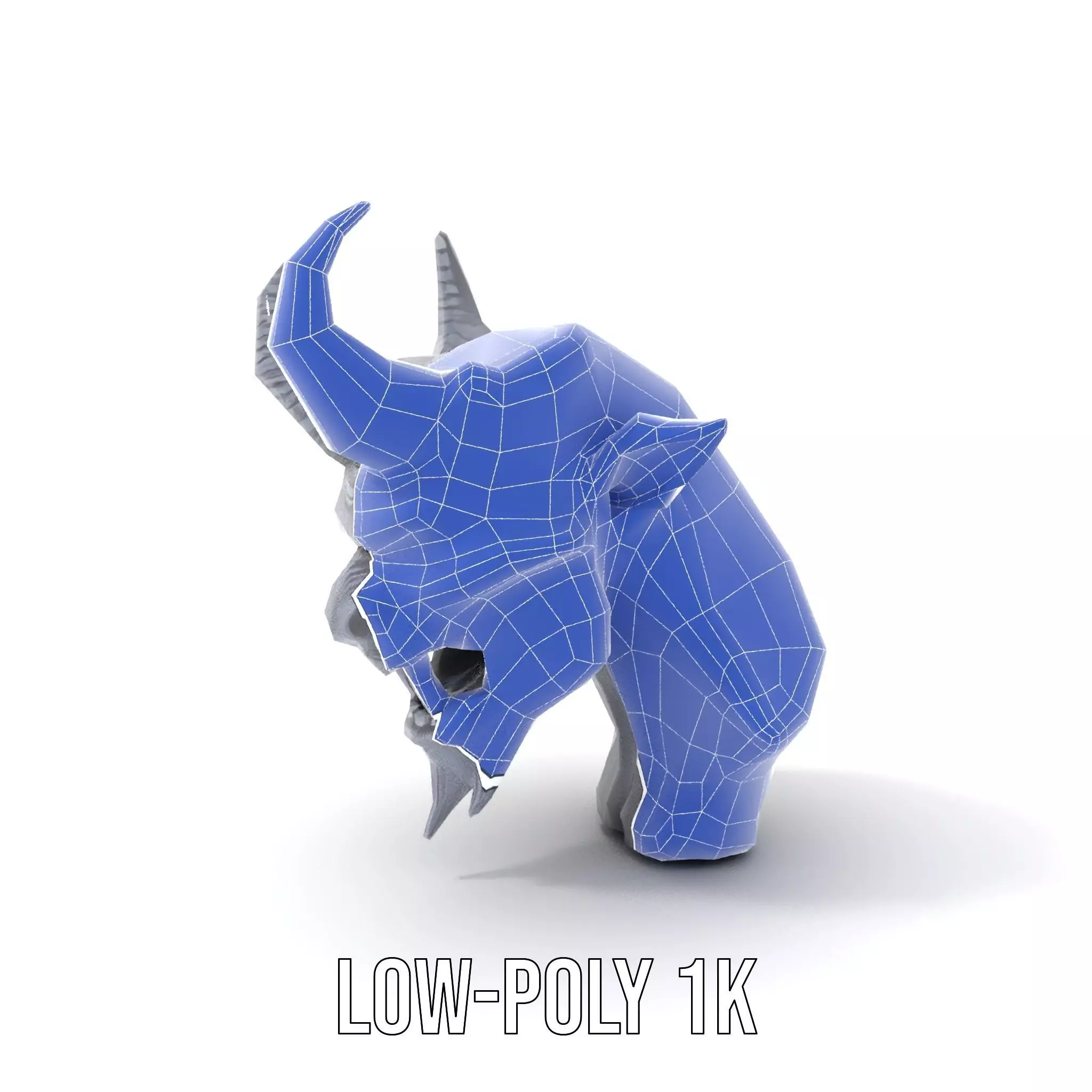 Dark Demon Head model pack Low-poly 3D model_25