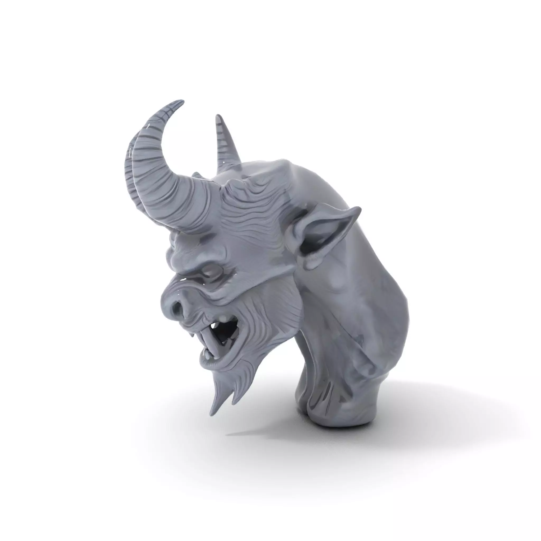 Dark Demon Head model pack Low-poly 3D model_6