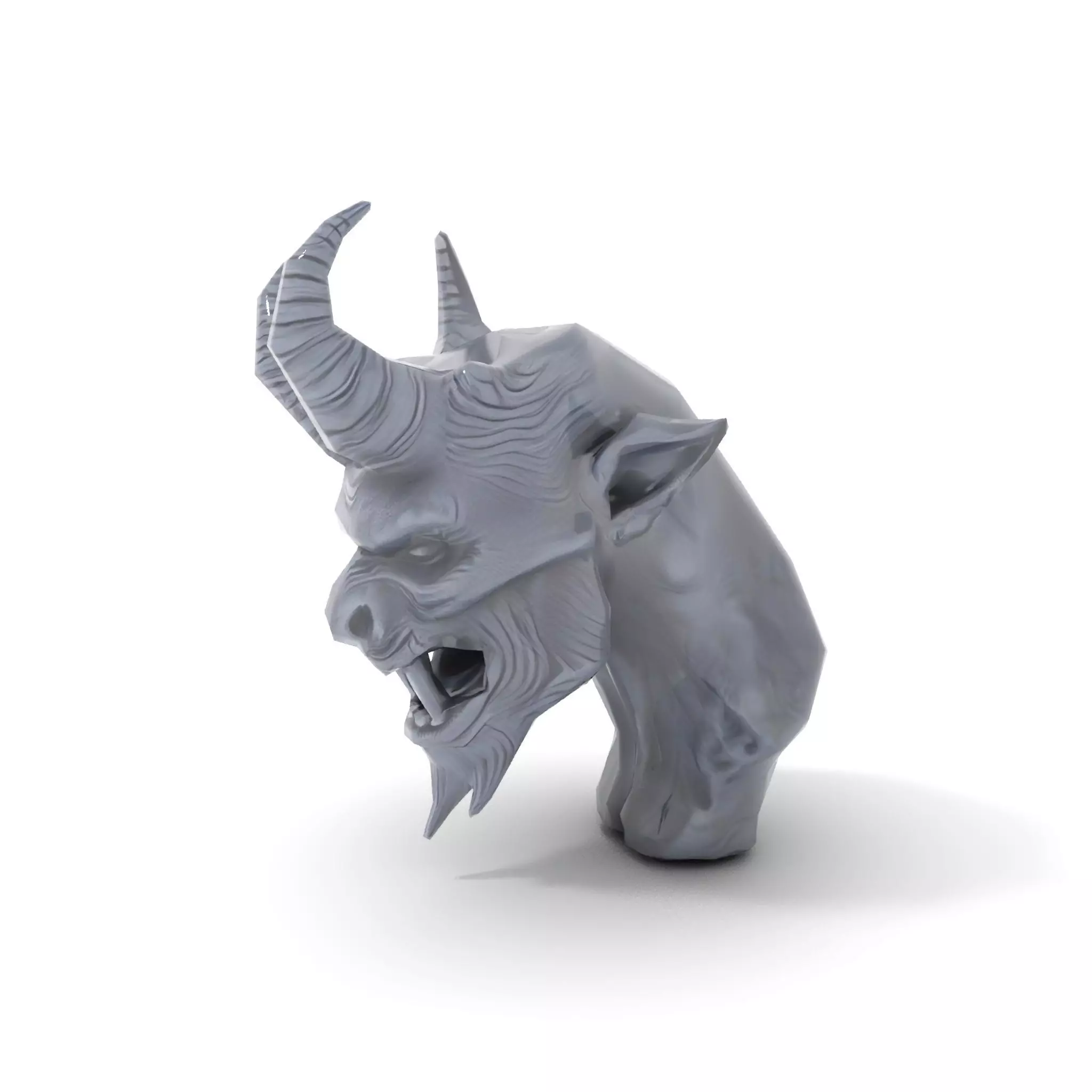 Dark Demon Head model pack Low-poly 3D model_7