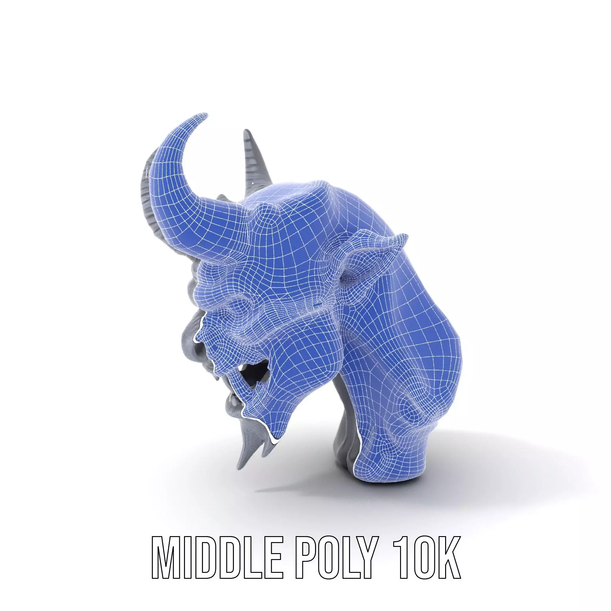 Dark Demon Head model pack Low-poly 3D model_18