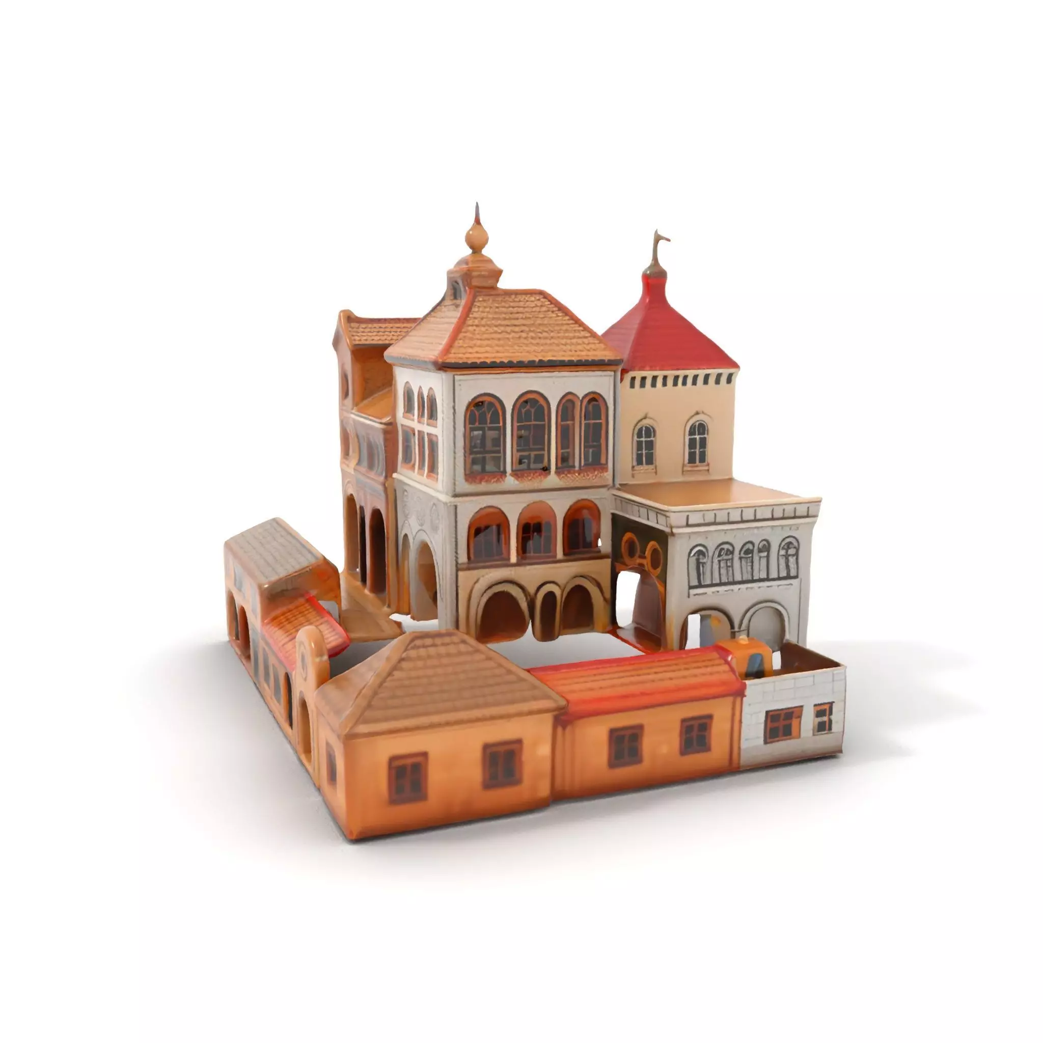 Historical City Buildings model pack Low-poly 3D model_0