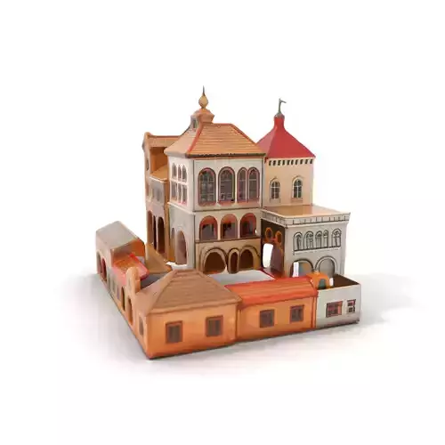 Historical City Buildings model pack Low-poly 3D model Historical City Buildings model pack Low-poly 3D model