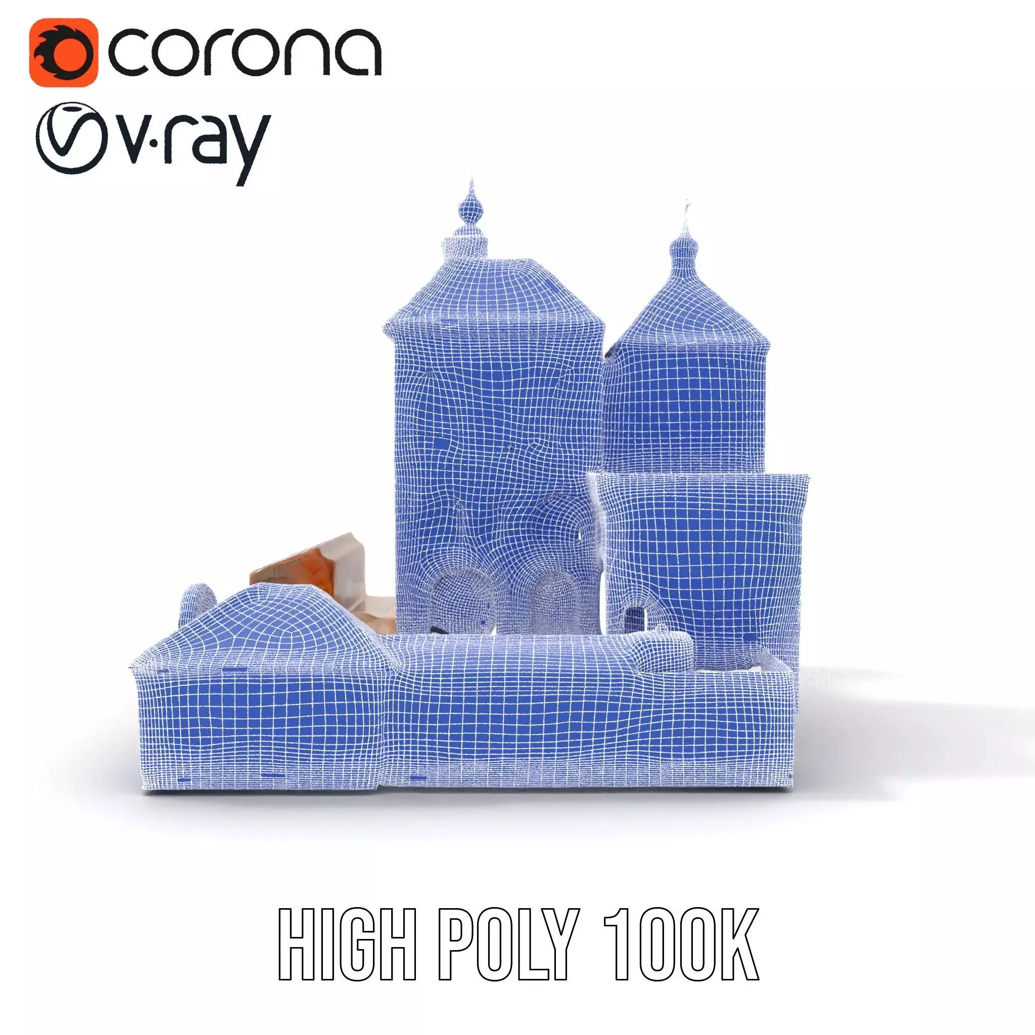 Historical City Buildings model pack Low-poly 3D model_34