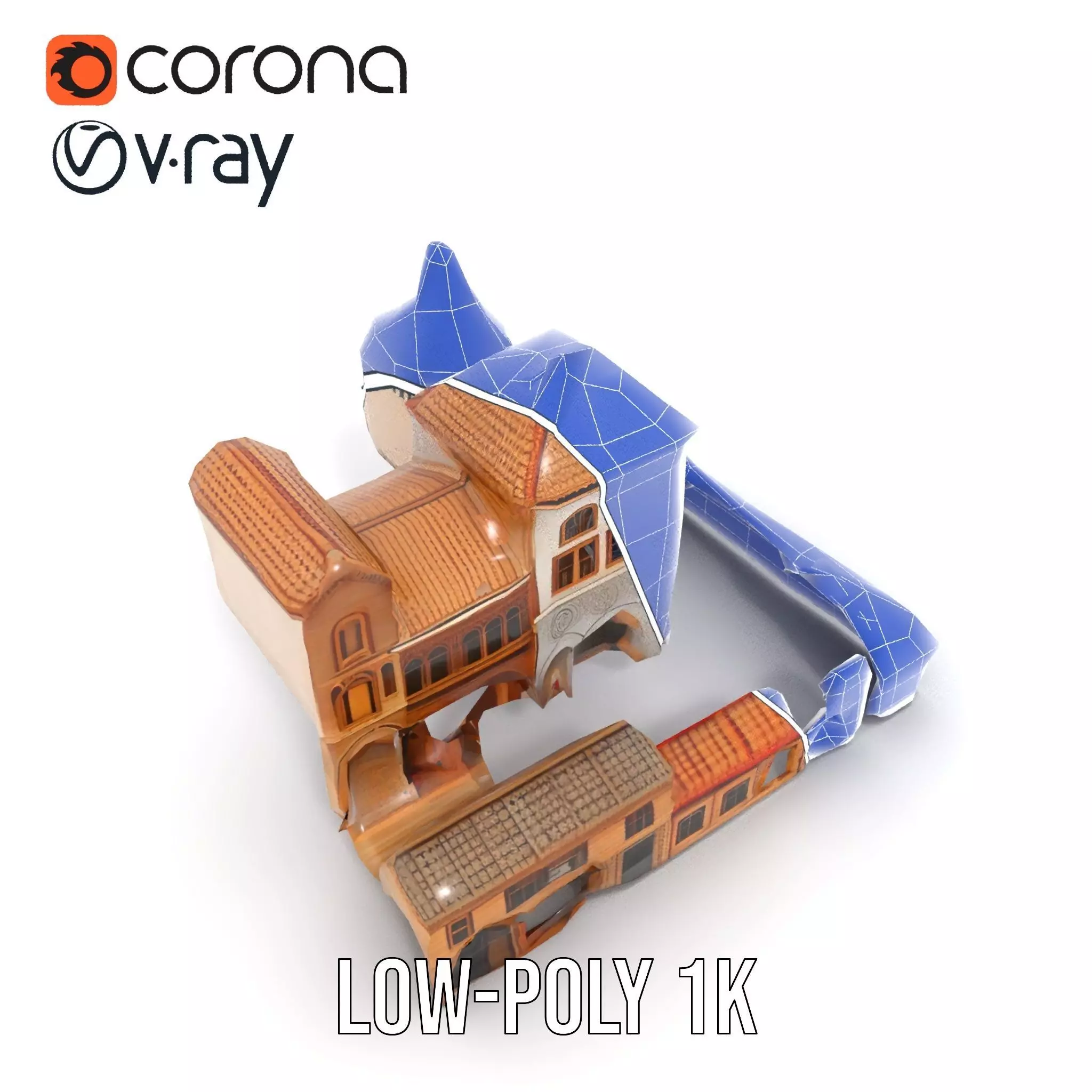 Historical City Buildings model pack Low-poly 3D model_25