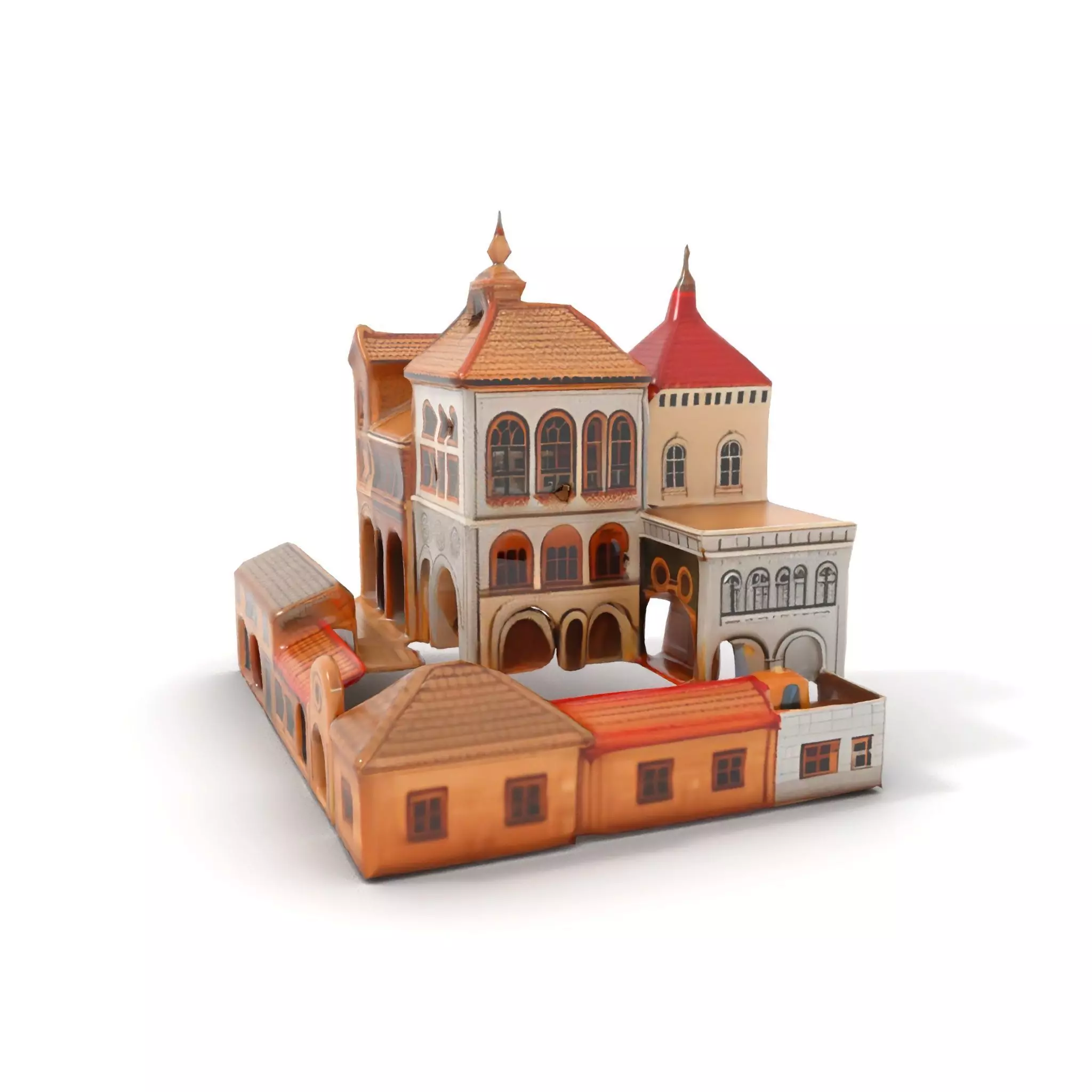 Historical City Buildings model pack Low-poly 3D model_13