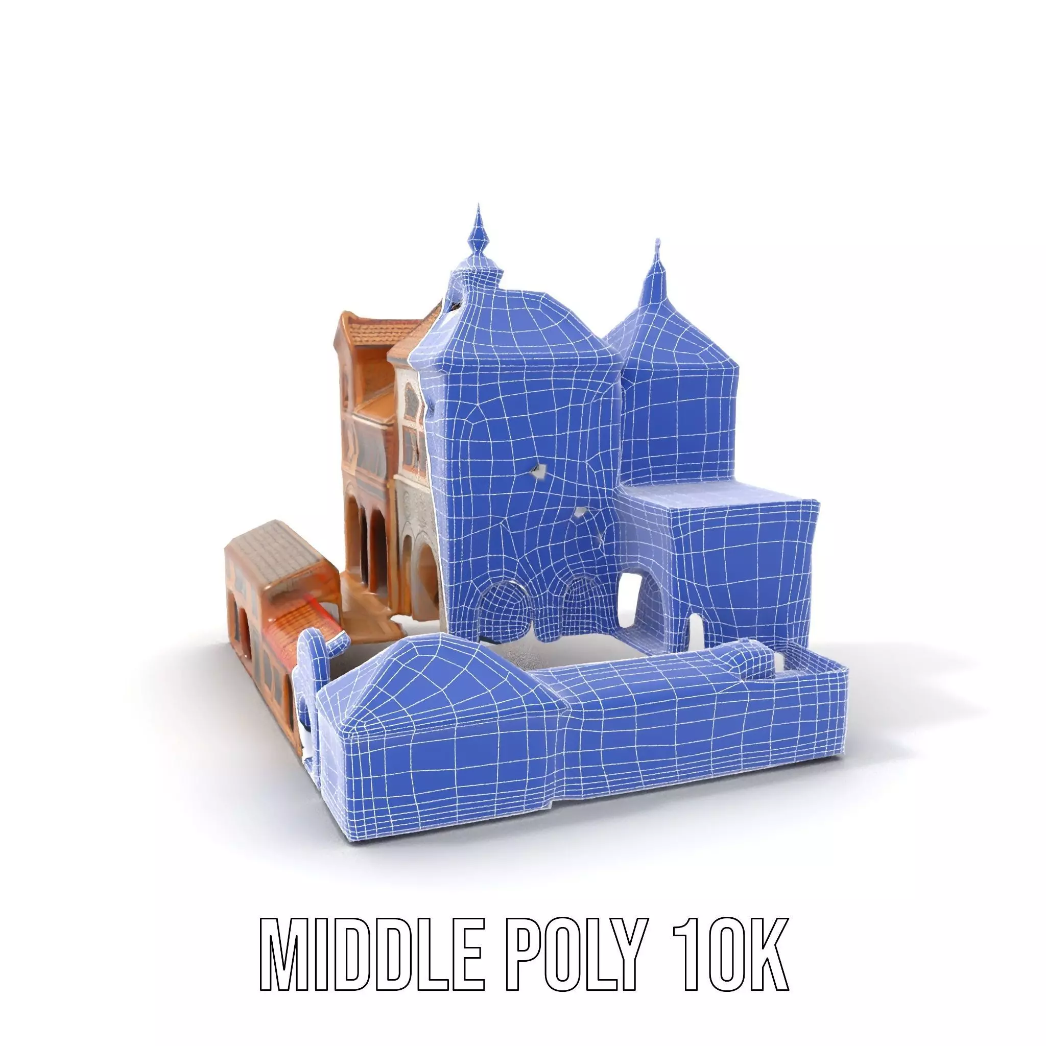 Historical City Buildings model pack Low-poly 3D model_18