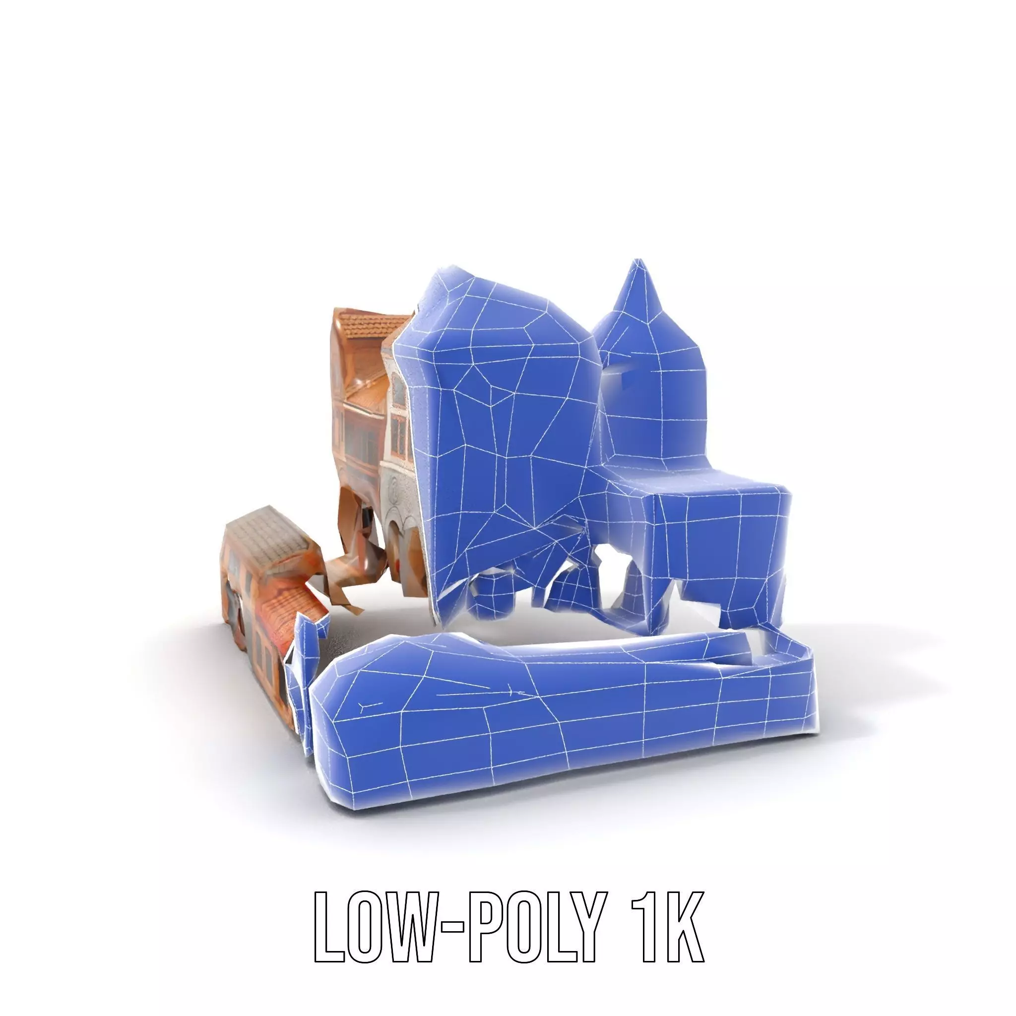Historical City Buildings model pack Low-poly 3D model_30