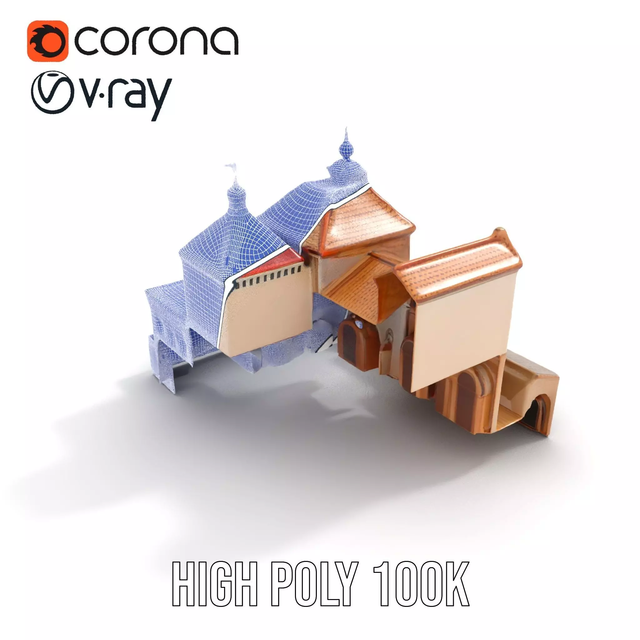 Historical City Buildings model pack Low-poly 3D model_31