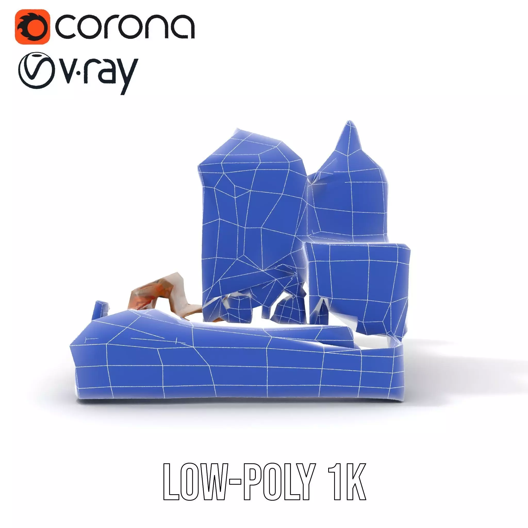 Historical City Buildings model pack Low-poly 3D model_27