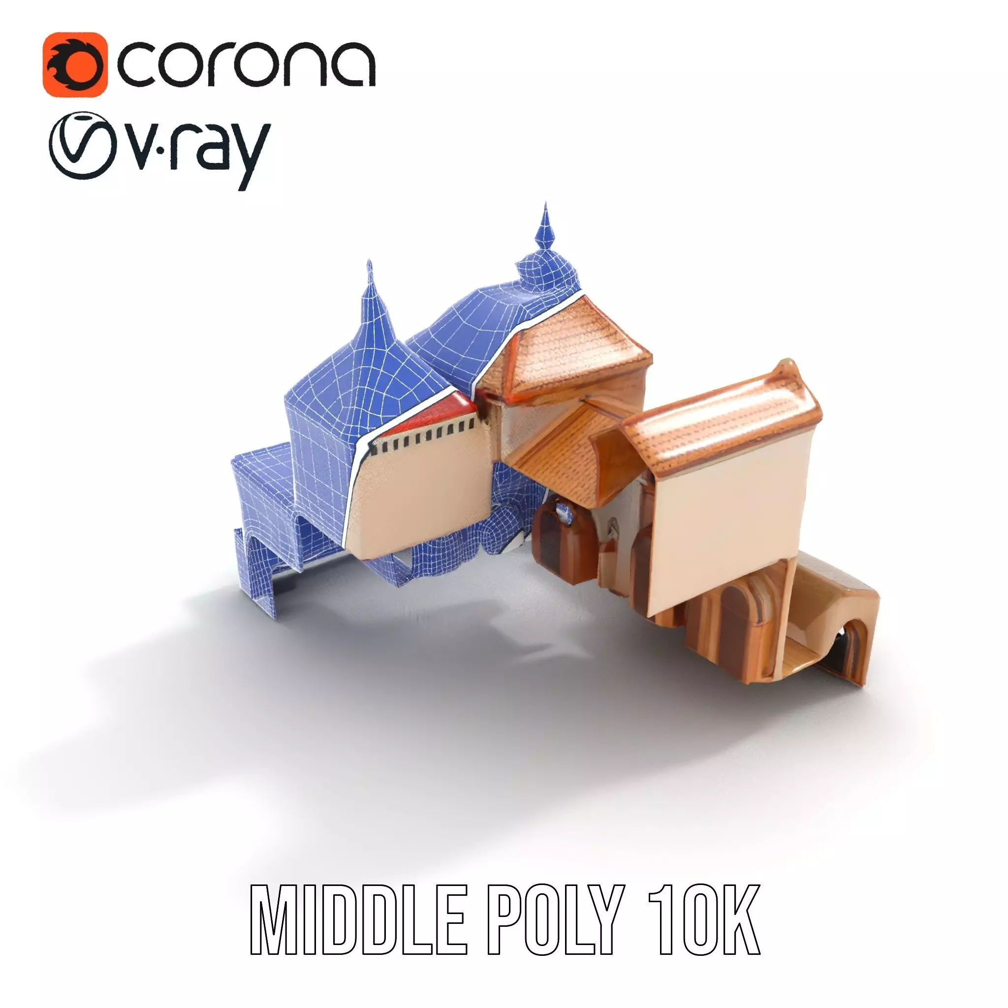 Historical City Buildings model pack Low-poly 3D model_26