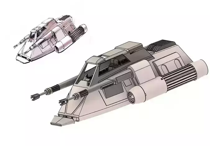 Ralph McQuarrie Concept speeder design 3 