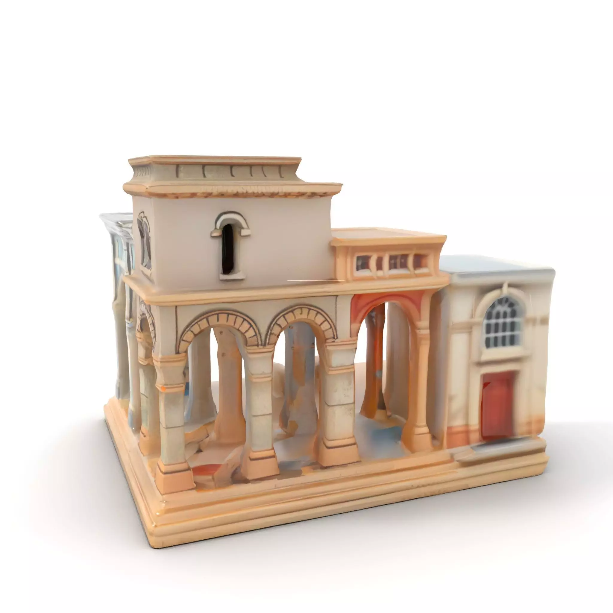 Classical Arch Building model pack Low-poly 3D model_16