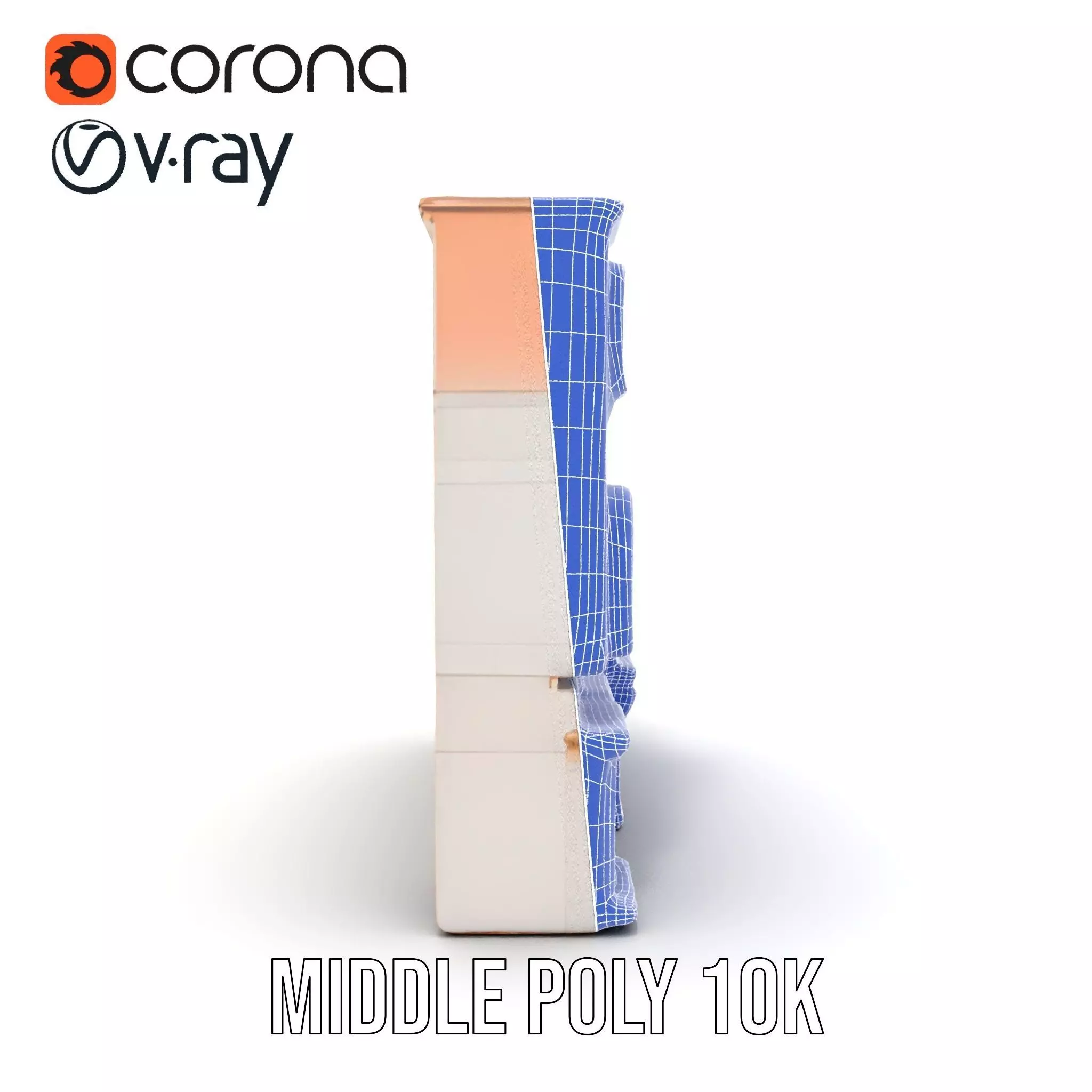 Classic Architectural Facade model pack Low-poly 3D model_20