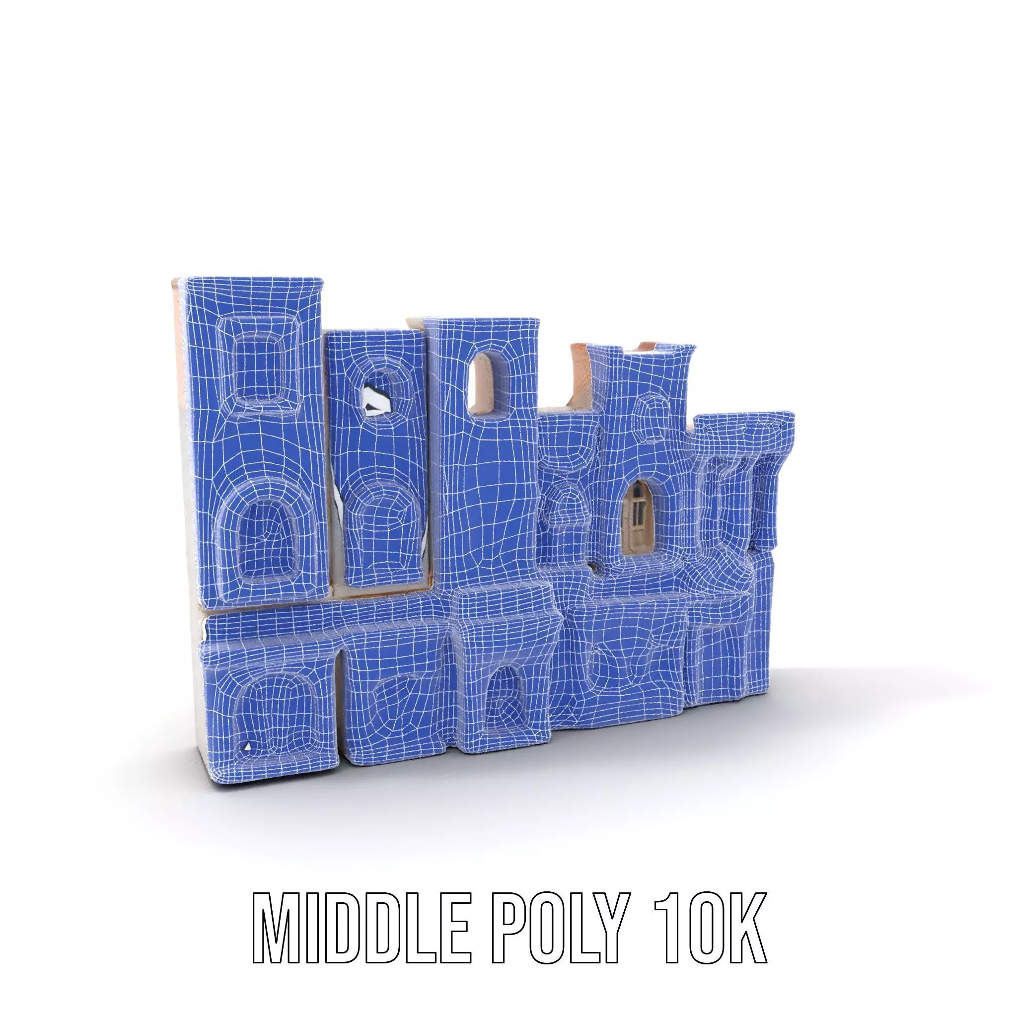 Classic Architectural Facade model pack Low-poly 3D model_15