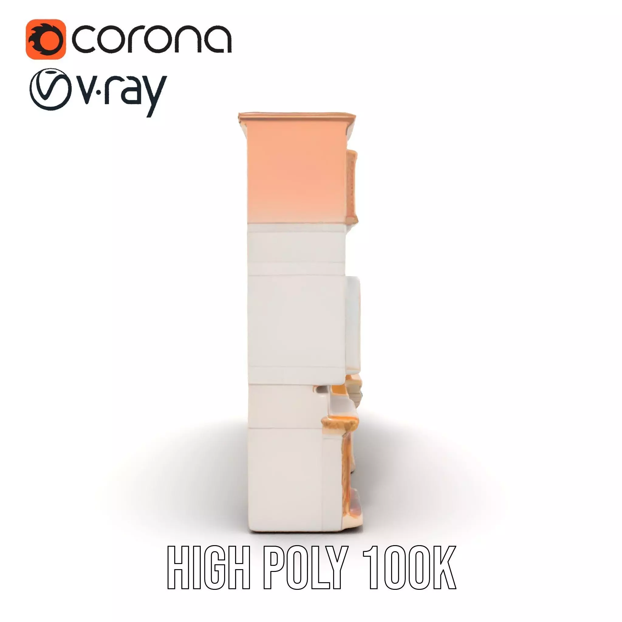 Classic Architectural Facade model pack Low-poly 3D model_19