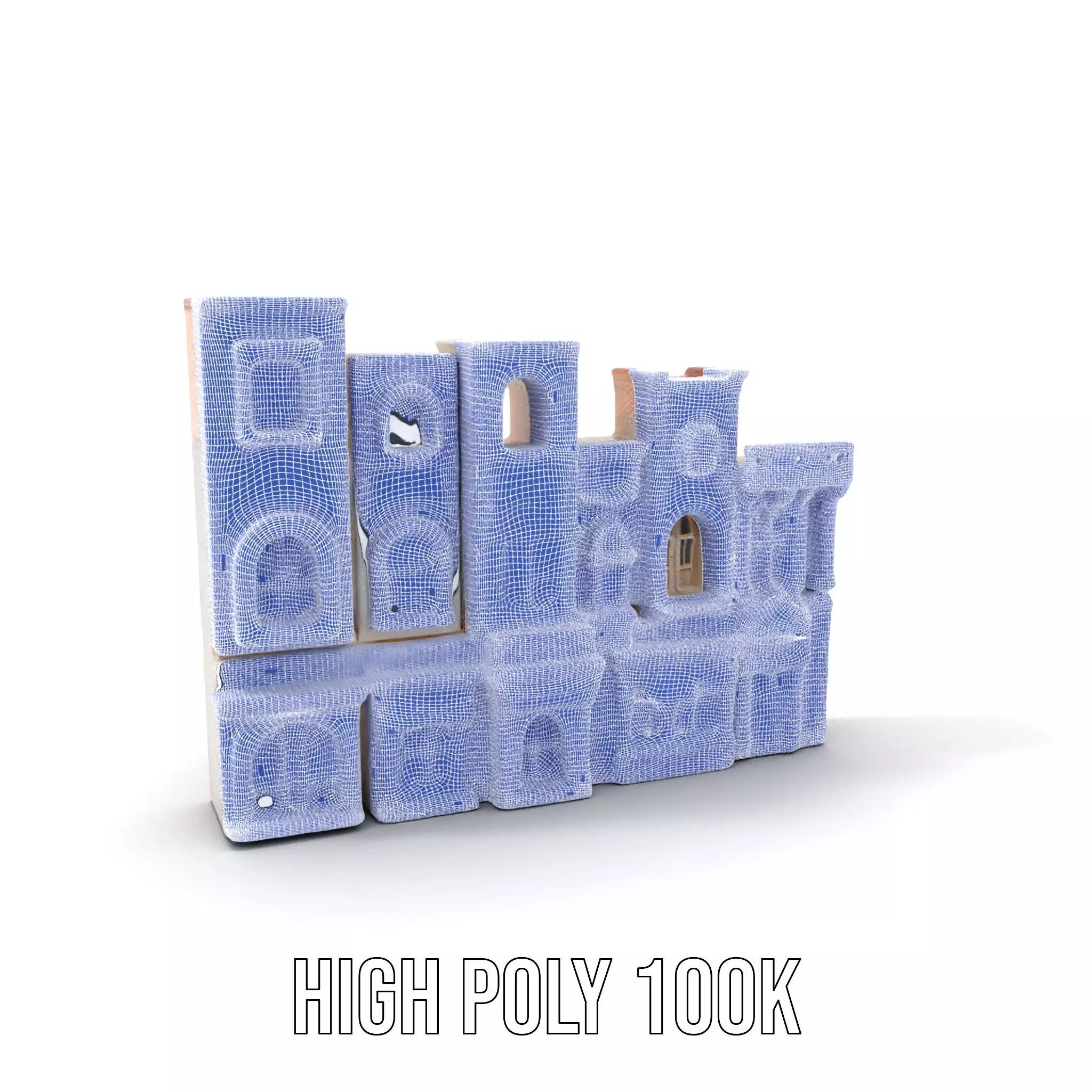 Classic Architectural Facade model pack Low-poly 3D model_4