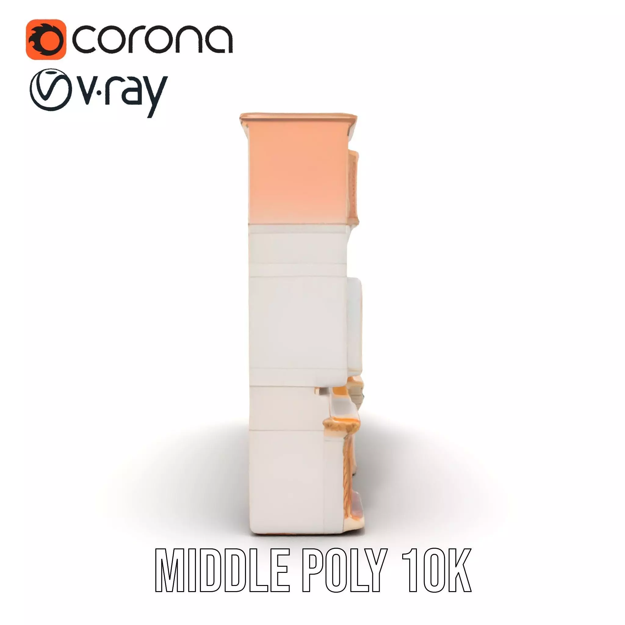 Classic Architectural Facade model pack Low-poly 3D model_23