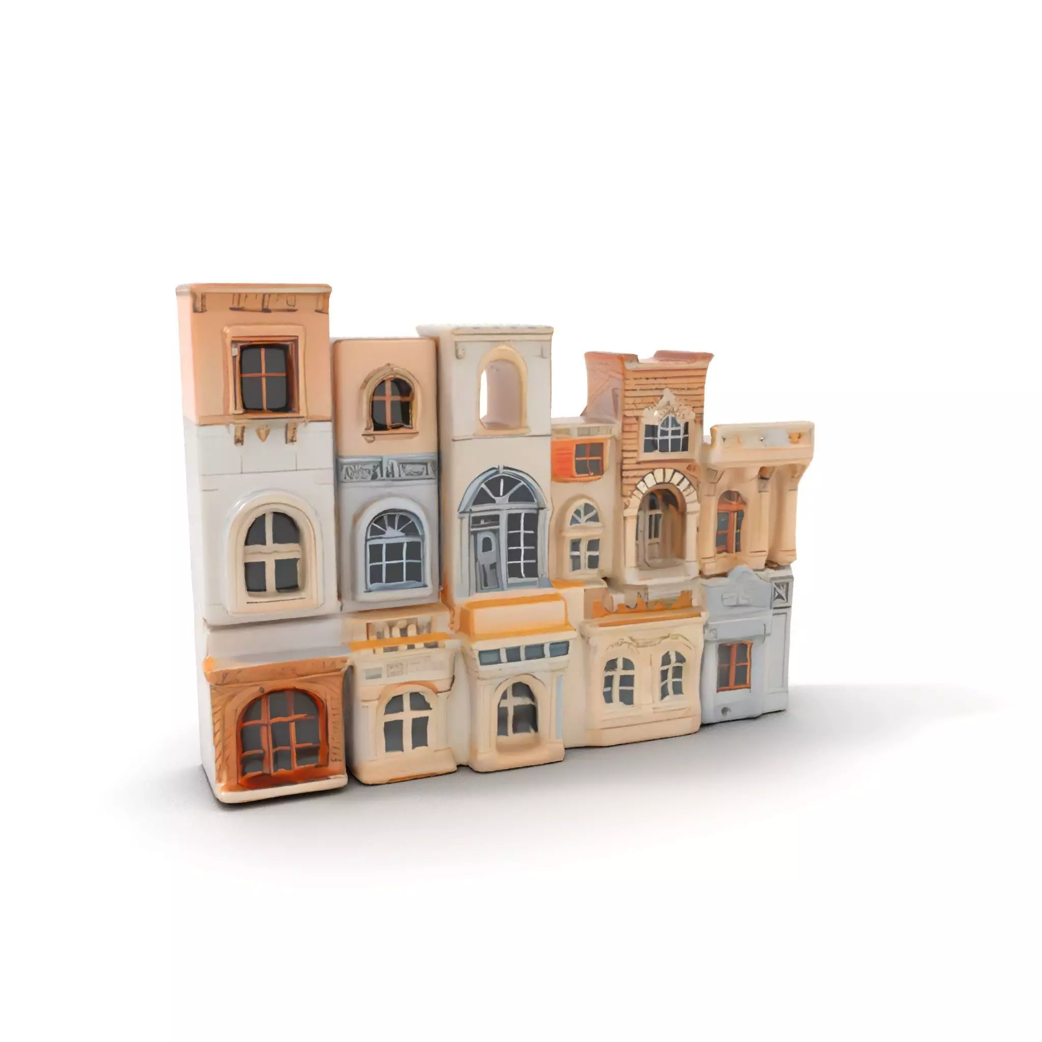 Classic Architectural Facade model pack Low-poly 3D model_6